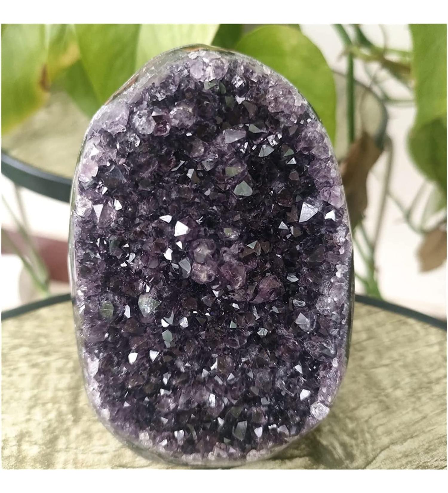 Amethyst Rough Stone 2pcs Natural Uruguay Dream Amethyst Quartz Crystal Cluster Specimen Gifts 500-600g/pc - Buy Online on GoSupps.com
