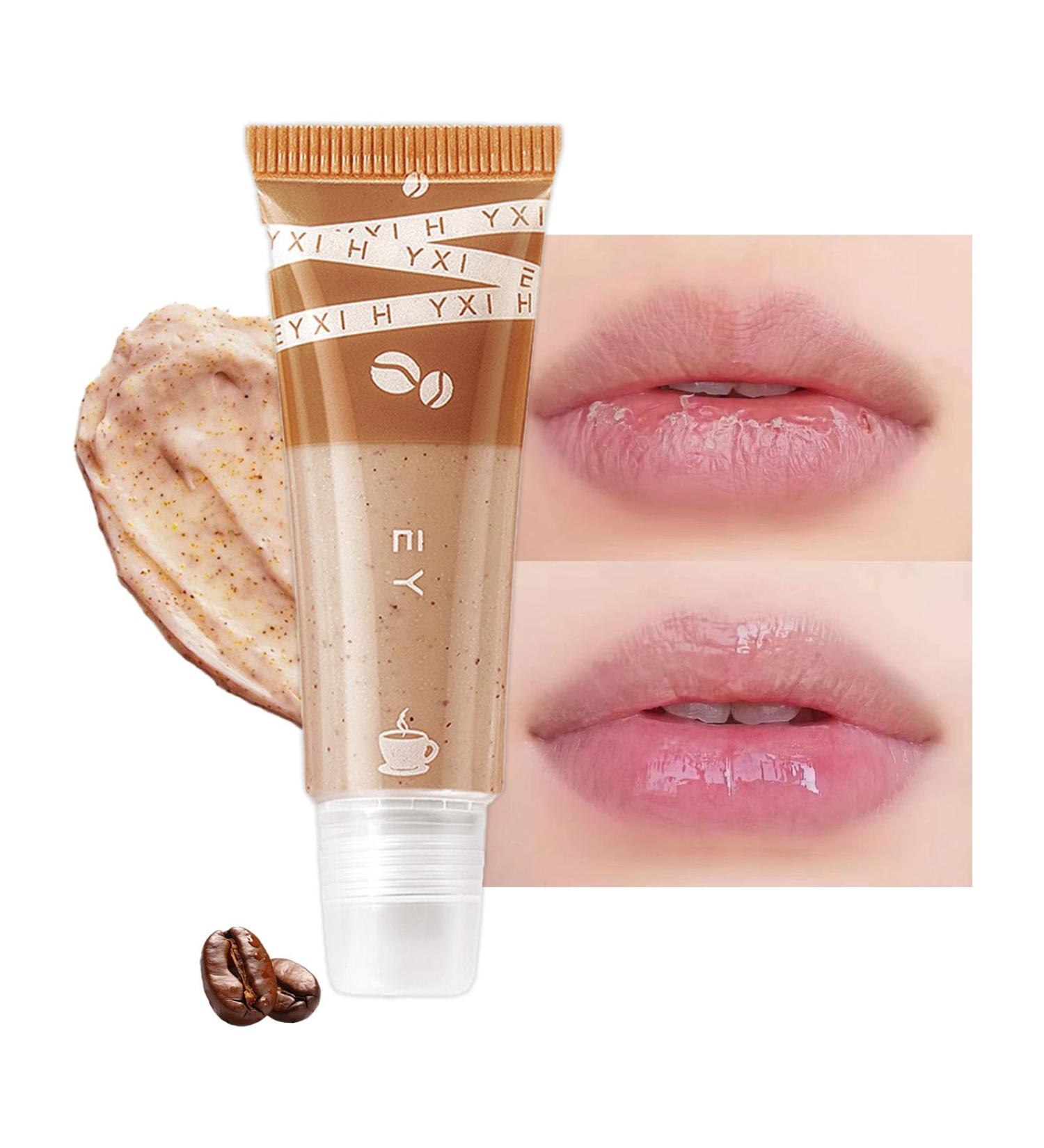 Lip Scrub Care Mask Coffee Flavouring Lips Exfoliator Lip Scrubs Balm Exfoliating Lightening for Dark Lips Natural Nourishing Fades Lip Lines Lip Treatment for Women - Buy Online on GoSupps.com