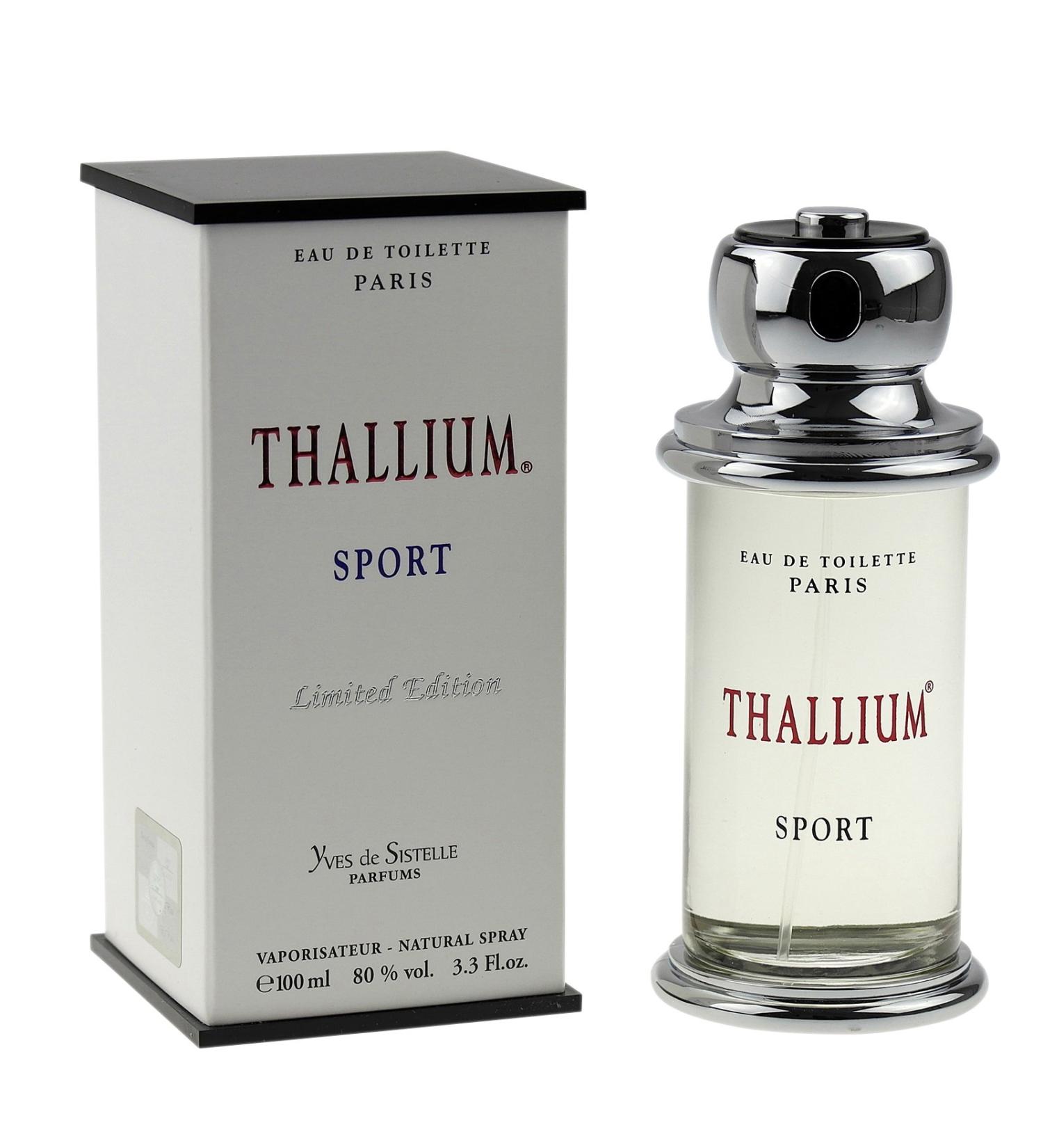 Thallium Sport for Men Edt Spray Woody Aquatic Fragrance 3.3 Fl Oz Modern 3.4 Fl Oz (Pack of 1)