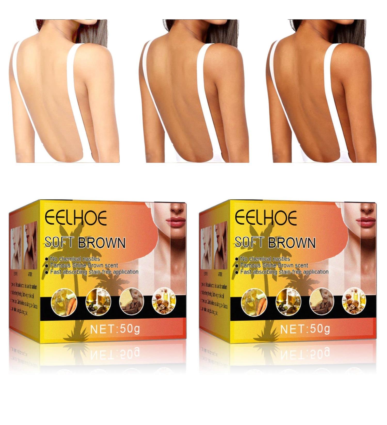 Eelhoe Tanning Gel Set - Intensive Dark Tanning for Natural Tan Skin | 2PCS Luxe Soft Brown Formula - Buy Online on GoSupps.com