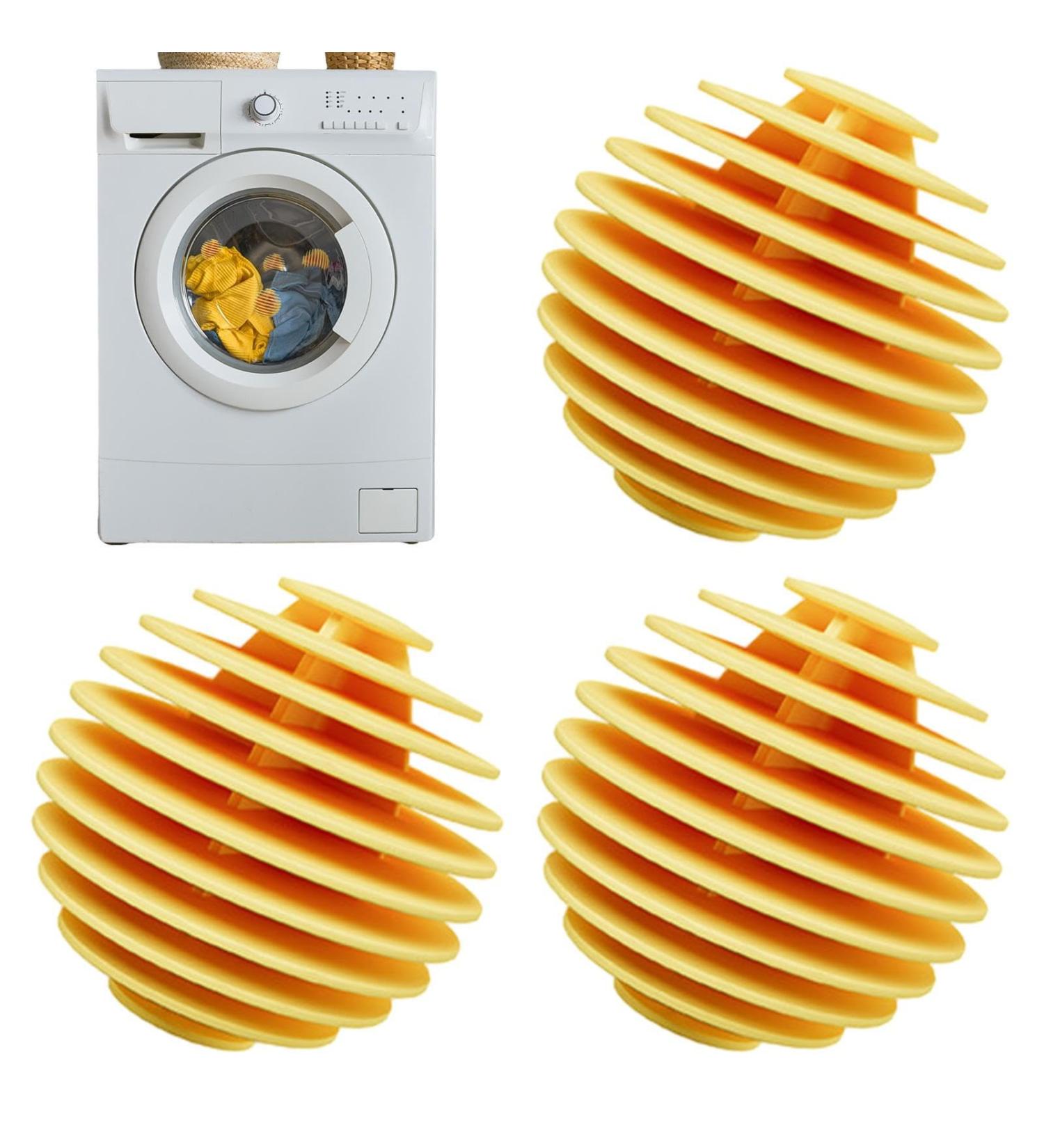 Washing Machine Balls Soft Washing Balls 3 Pcs Machine Ball Softener Tpr Reusable Laundry Balls Quick Drying Washing Balls Deep Cleaning Machine Balls Laundry Softener Balls Yellow - Buy Online on GoSupps.com