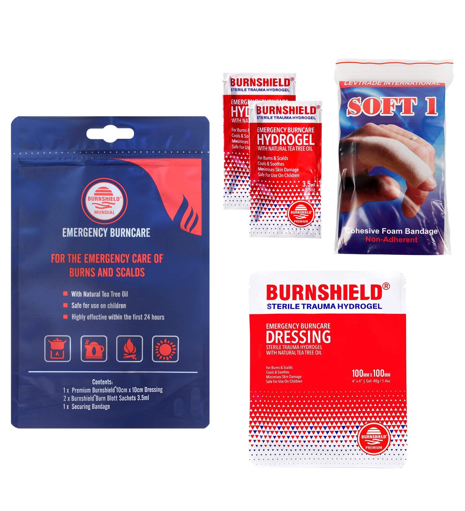Burnshield Mini Burn Kit with Dressing, Gel & Bandage - Fast Relief for Burns - Buy Online on GoSupps.com