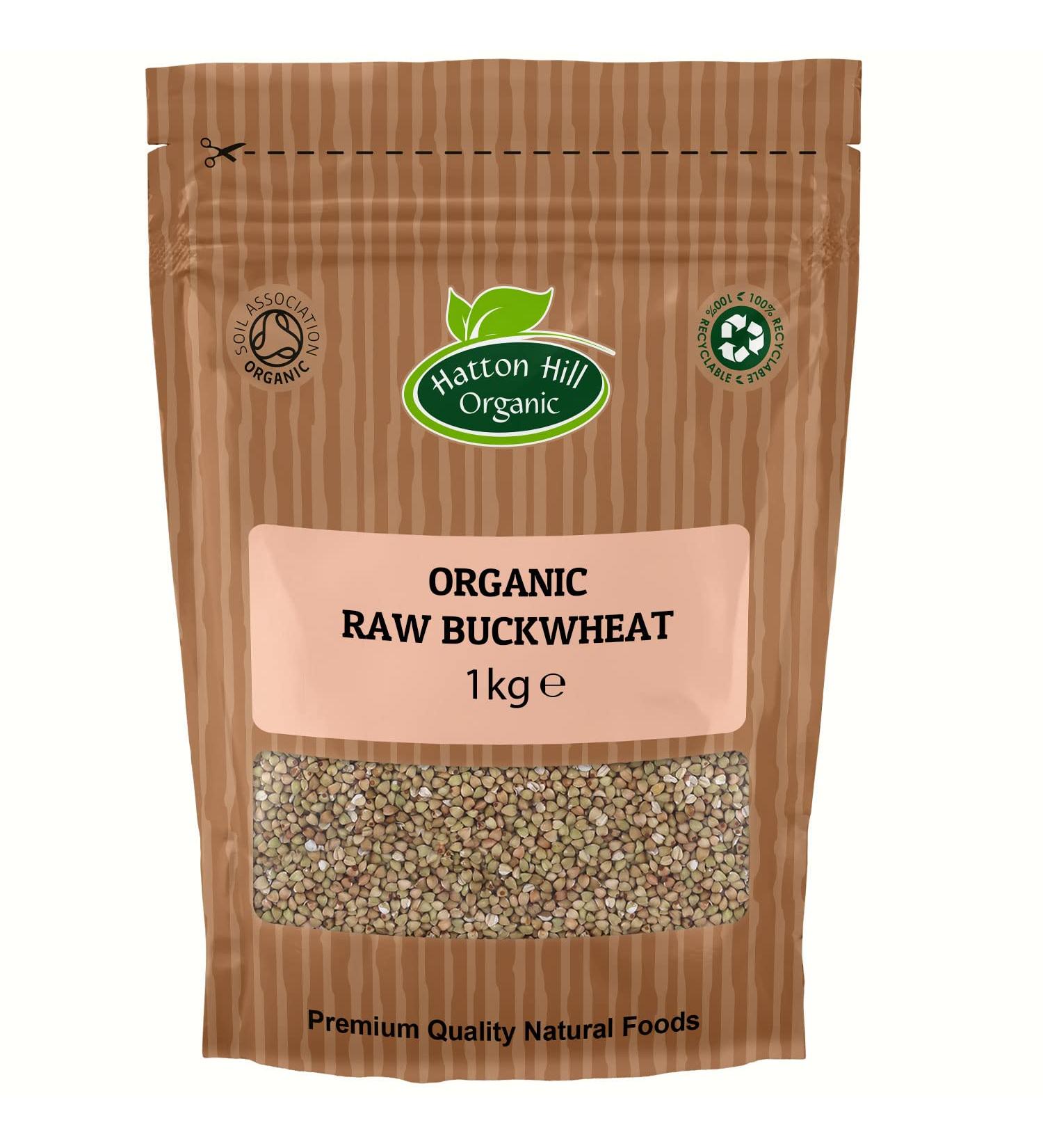 Hatton Hill Organic Raw Buckwheat Groats 1kg - Certified Organic - Buy Online on GoSupps.com