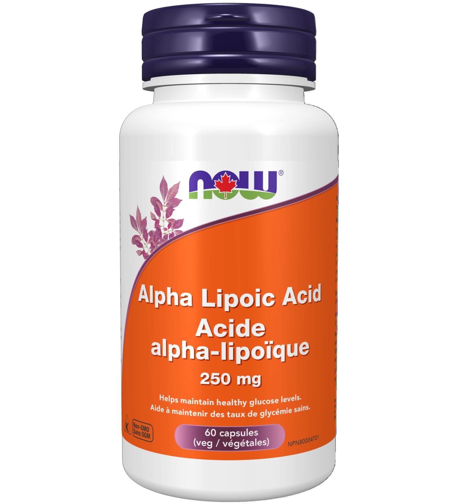 Now Foods Alpha Lipoic Acid 250mg 60vcap Unflavored 60 count (Pack of 1) - Buy Online on GoSupps.com