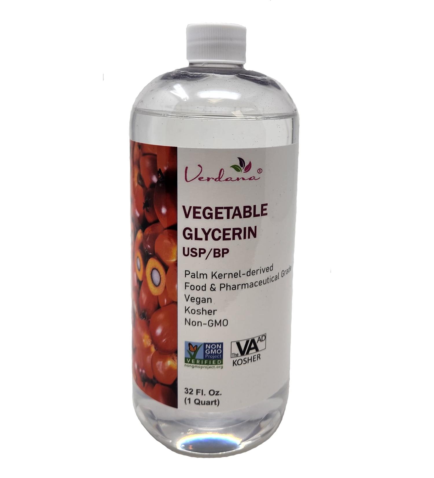 Verdana Vegetable Glycerin USP/BP Refined - Premium Food Grade 32 Fl Oz - Vegan, Kosher, Non-GMO - Pack of 1 - Buy Online on GoSupps.com