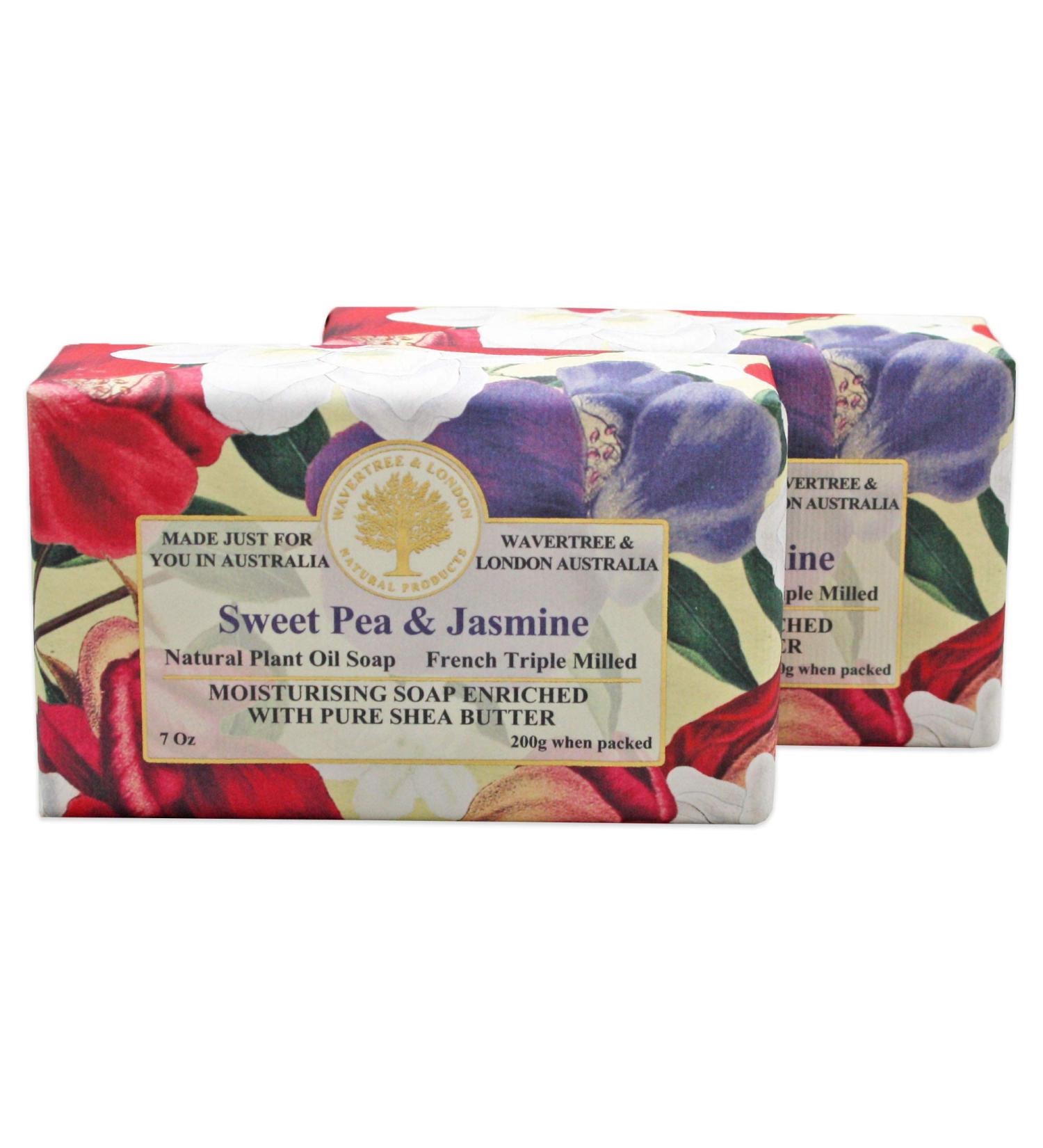 Wavertree & London Sweet Pea Jasmine Soap Bar - 7oz, Shea Butter Enriched - Buy Online on GoSupps.com