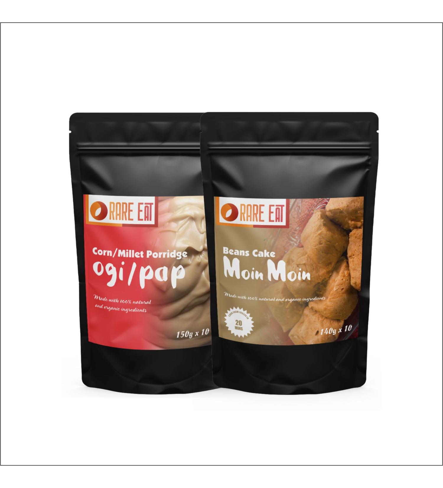 Corn Millet Porridge + Beans Cake (Moin Moin)| Serves 5 or more - Buy Online on GoSupps.com