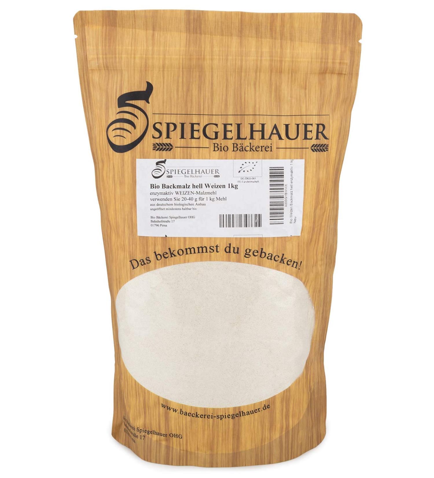 Organic malted wheat flour light wheat malt high-quality and with active enzymes for baking bread quality without add - Buy Online on GoSupps.com