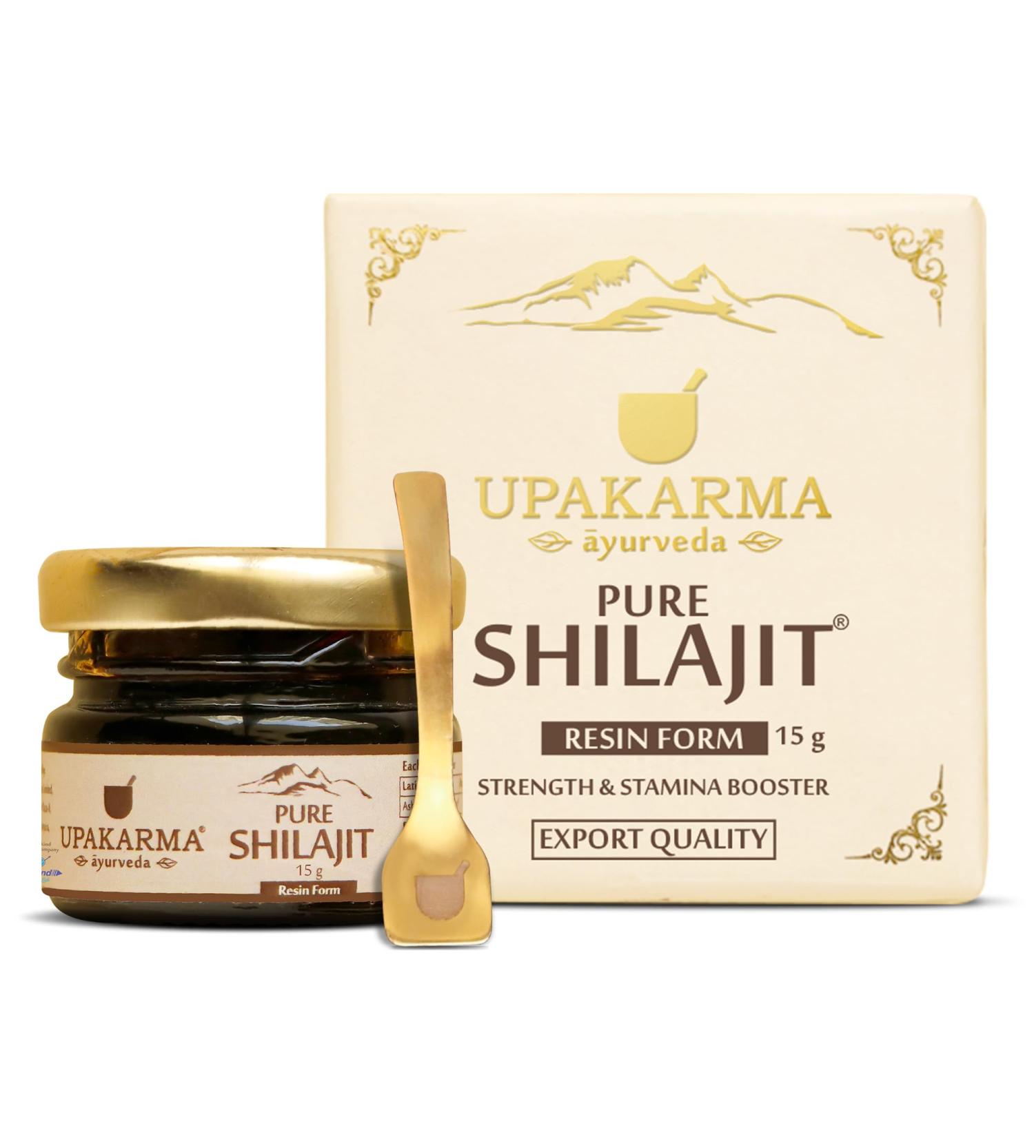 Upakarma Natural Raw Shilajit 15g - Pure Resin for Energy & Vitality - Buy Online on GoSupps.com