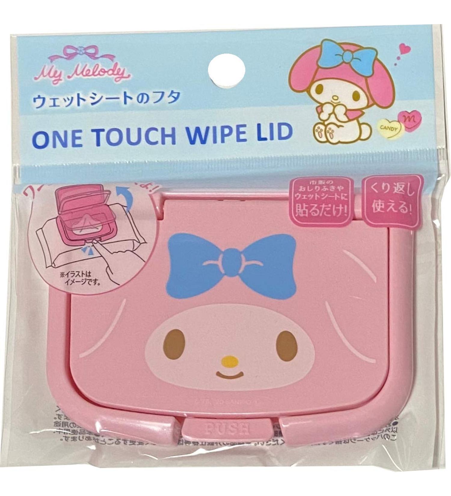 Sanrio My Melody One Touch Push Type Baby Wet Paper Wet Tissue Wipe Lid Cover (Face)