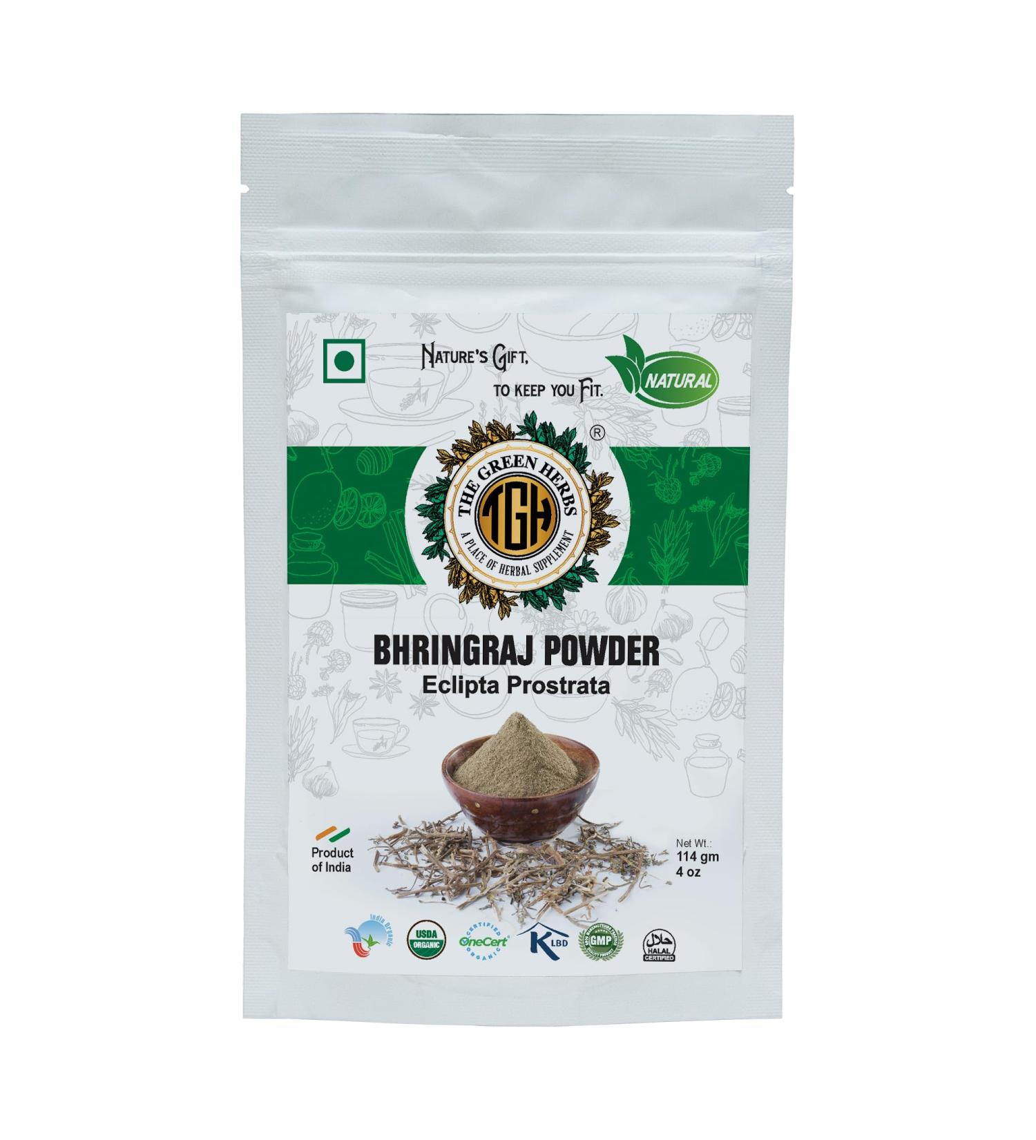 Buy Green Herbs Bhringraj Powder 114g Natural Chemical-Free Herbal Powder for Hair Growth | Eclipta Prostrata - Buy Online on GoSupps.com