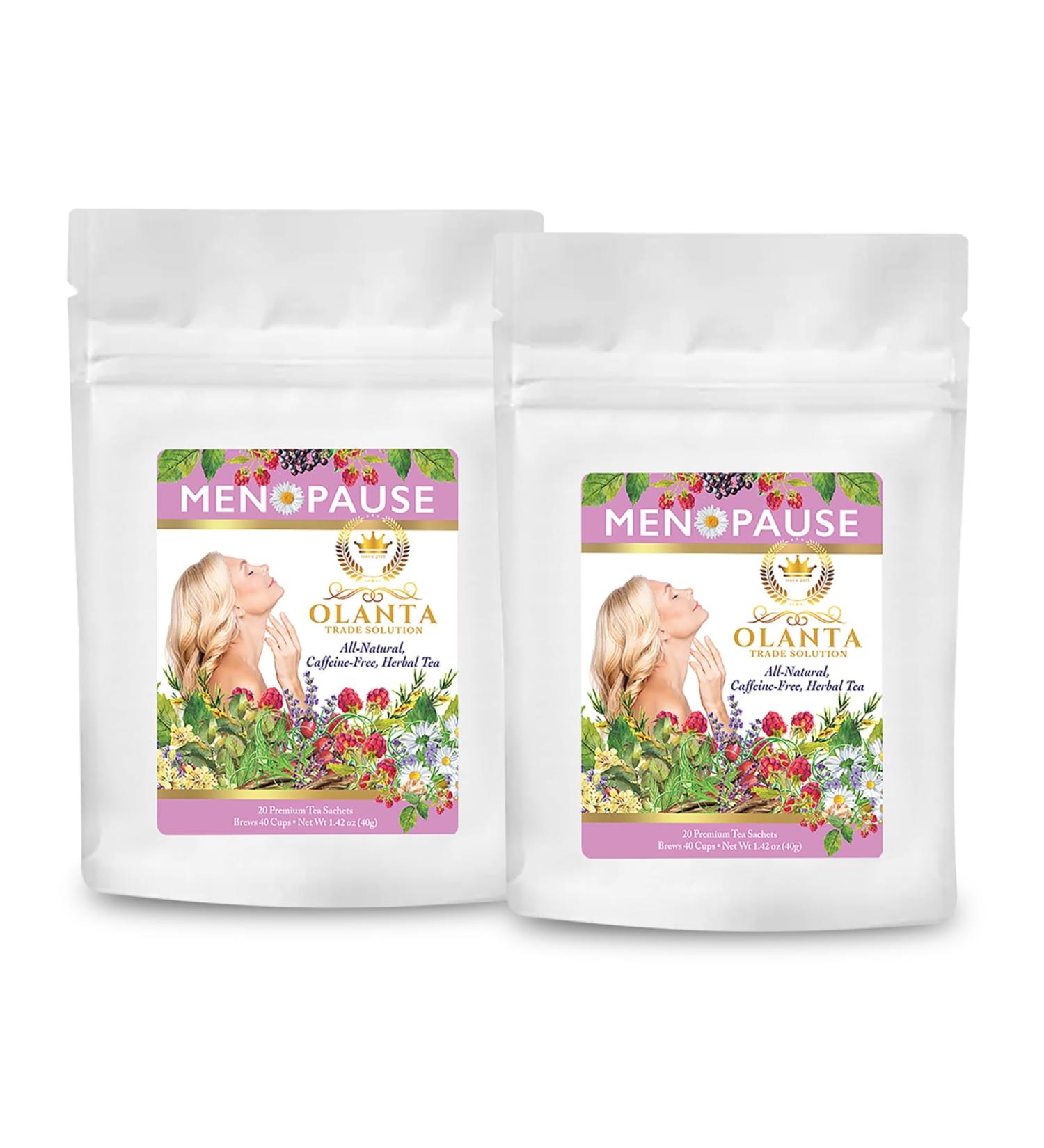 Menopause Tea - Menopause Tea Blend Natural Herbs for Menopause hot Flashes Menopause Natural Supplements for Women Menopause Herbal Tea - 40 Premium Tea Sachets - Buy Online on GoSupps.com