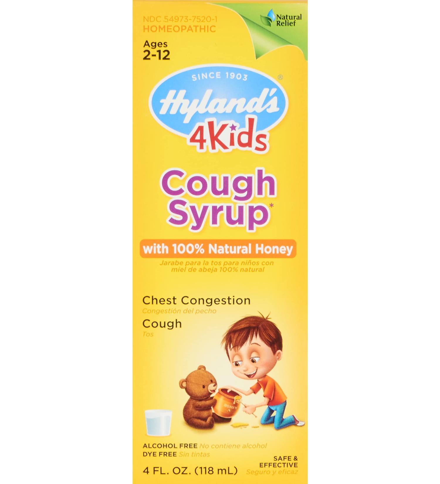 Buy Hyland's Cough Syrup with 100% Natural Honey for Kids - Soothing Relief | 4 oz - Fast International Shipping - Buy Online on GoSupps.com