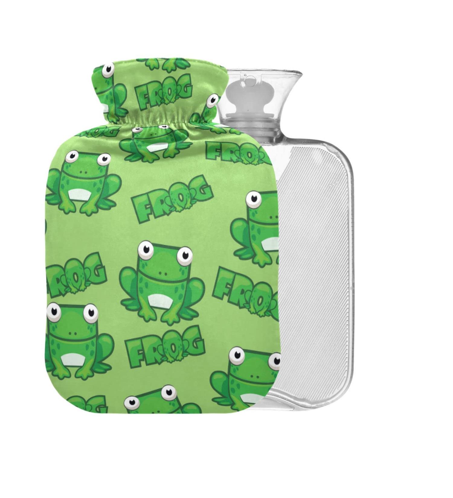 Frogs BAP Free Hot Water Bottle with Cover - 2L Large Hot Water Bag for Pain Relief Headaches Neck & Shoulders | International Shipping Available - Buy Online on GoSupps.com