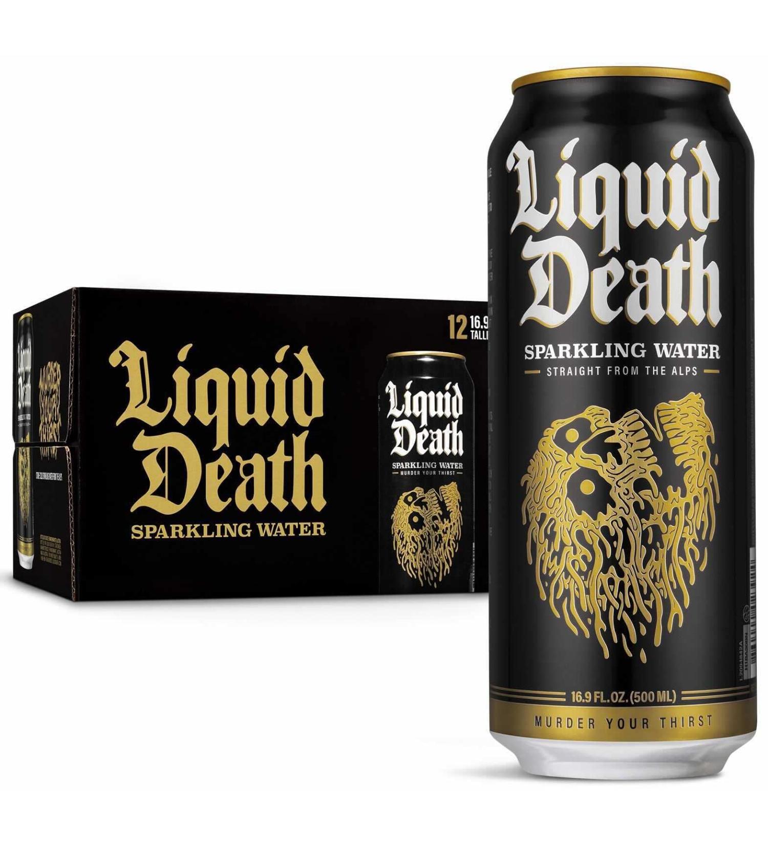 Buy Tallboys Liquid Death Sparkling Water 500ml - 12 Pack | International Shipping Available - Buy Online on GoSupps.com