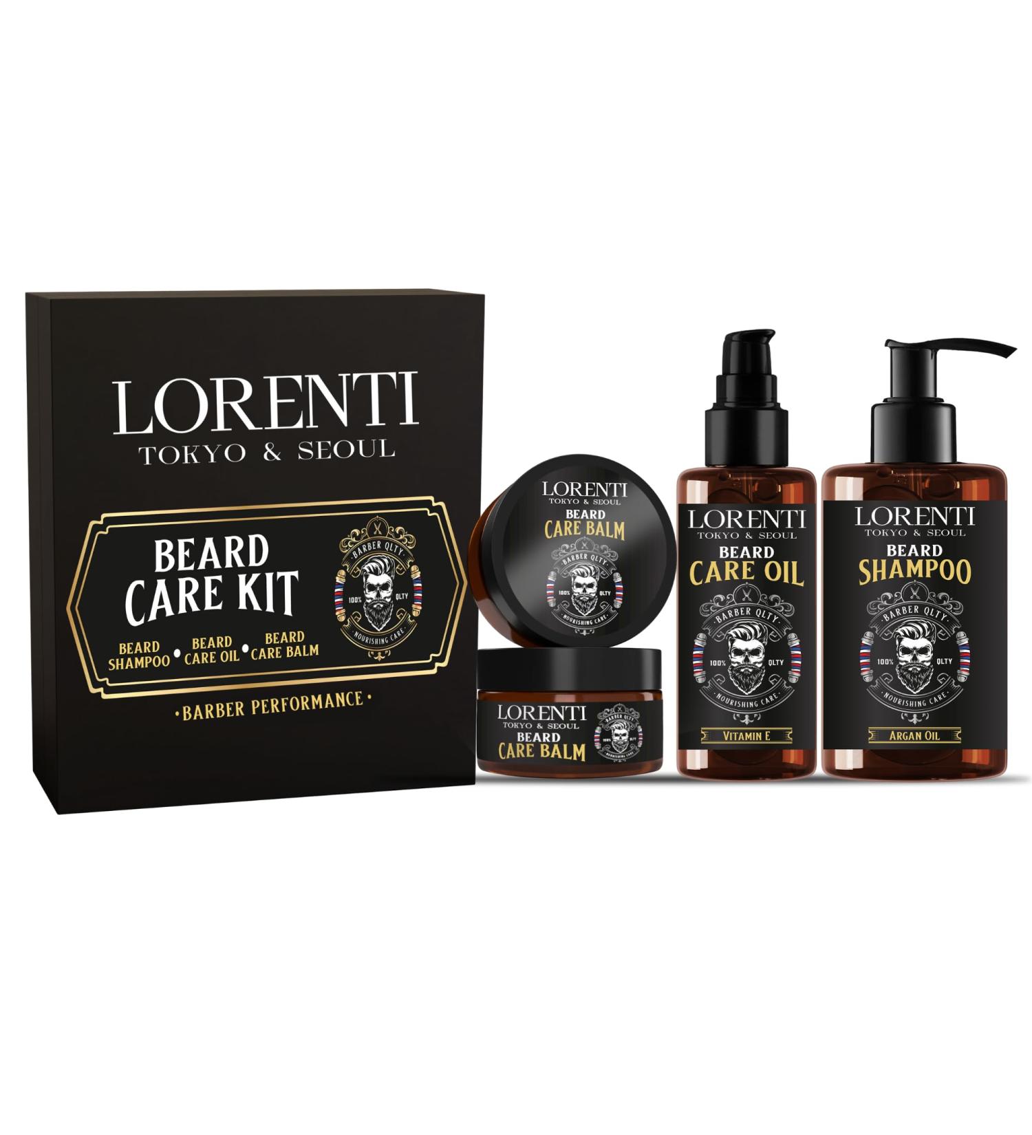 Beard Care Kit - Nourishing Shampoo Balm & Oil for Soft Shiny Beards | International Shipping Available - Buy Online on GoSupps.com