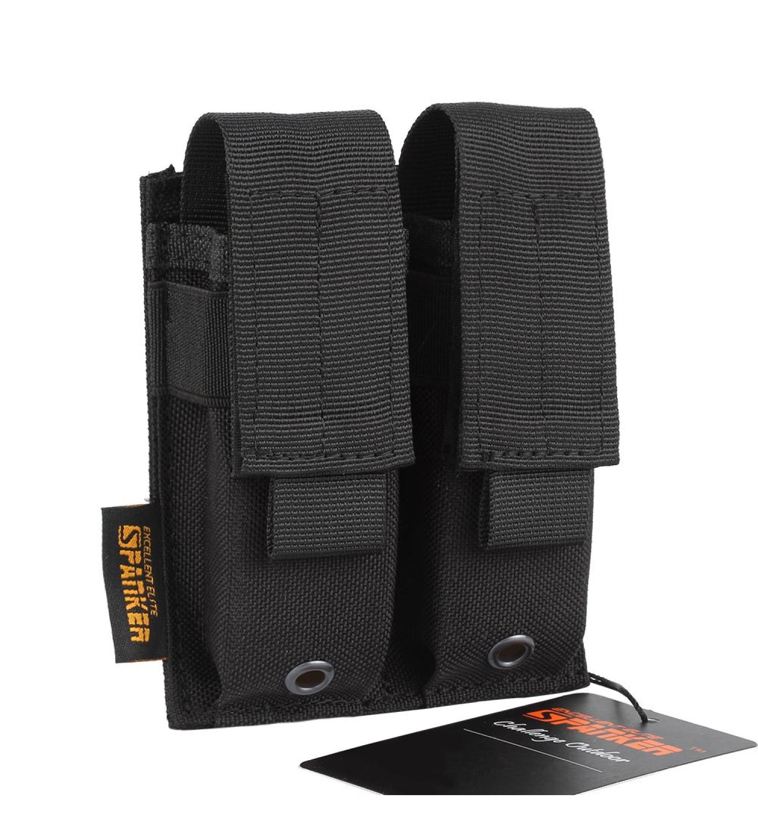 EXCELLENT ELITE SPANKER Molle Pistol Mag Pouch - Double Black - Buy Online on GoSupps.com