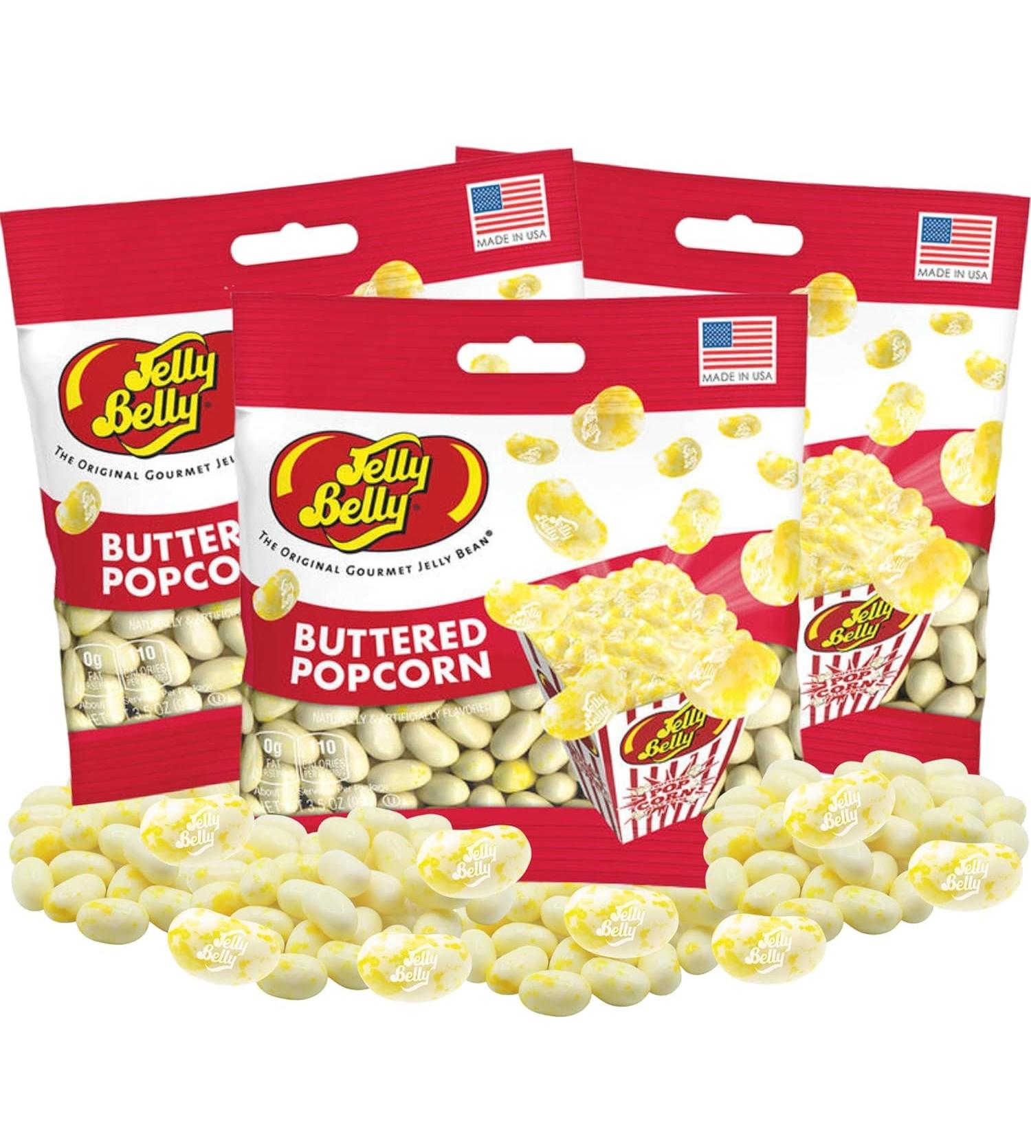 Jelly Belly Buttered Popcorn Gourmet Jelly Beans 3-Pack Bundle - Christmas & Holidays Candy - Vegan Candy Dairy Free Snacks Kosher Candy Gluten Free Bulk Candy Stocking Stuffers for Teens - Buy Online on GoSupps.com