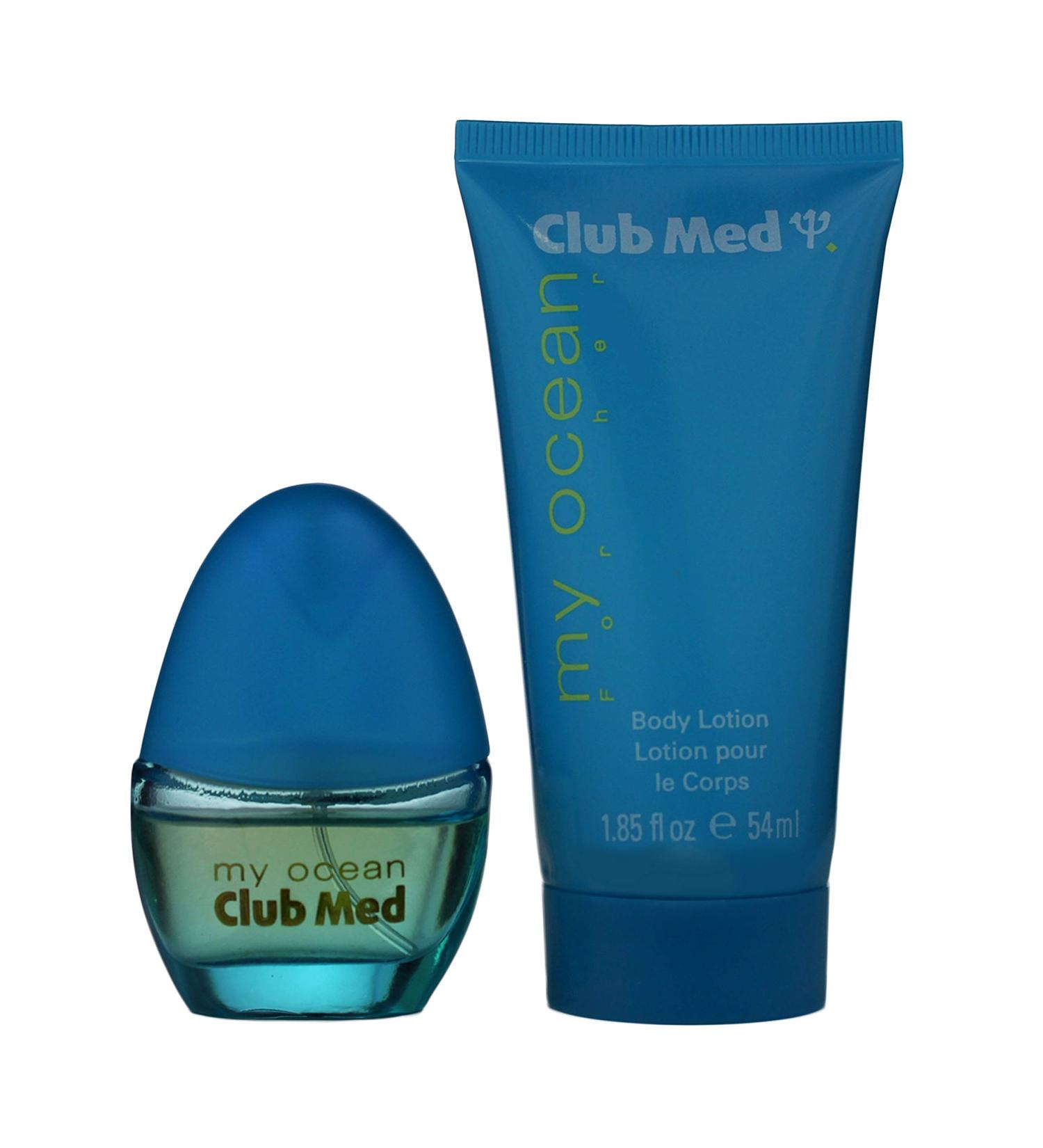 Coty Club Med My Ocean 2 Pc. Gift Set (Eau De Toilette Spray .33 Oz + Body Lotion 1.85 Oz) for Women By Coty 59 Fl Oz