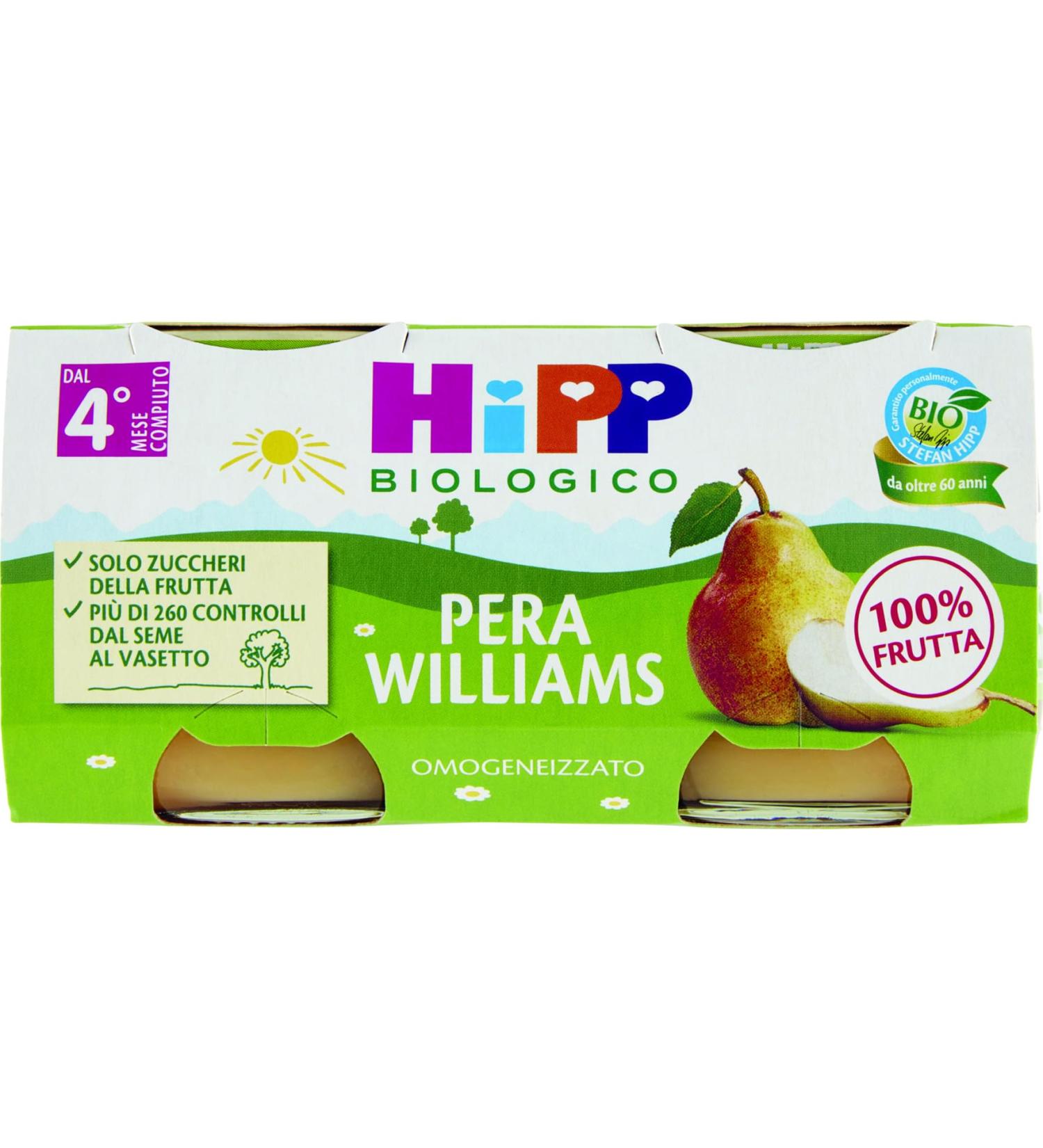 Hipp Homogenized Williams Pear 100% Organic 2 x 80g - Buy Online on GoSupps.com