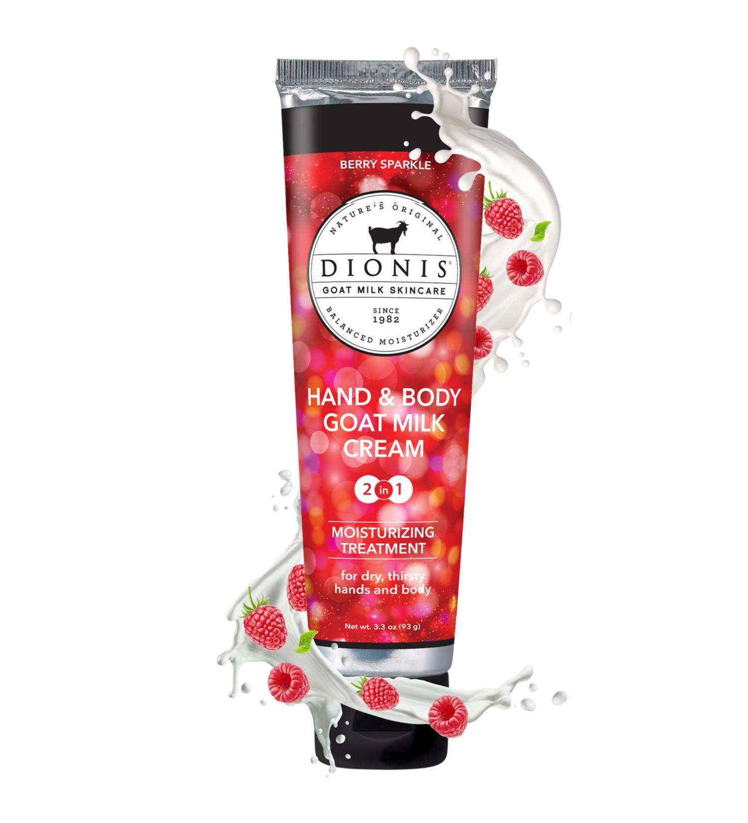 Dionis Goat Milk Hand & Body Cream Berry Sparkle 3.3oz (Pack of 1) - Buy Online on GoSupps.com