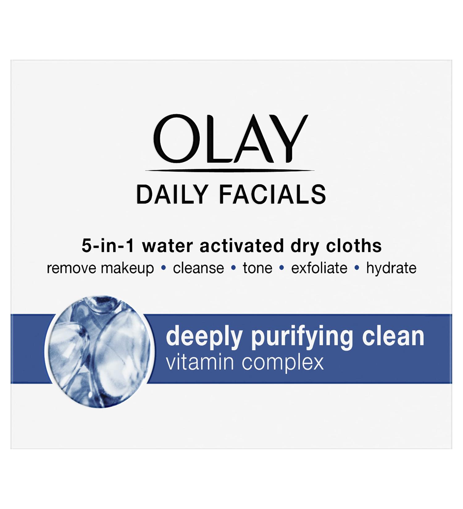 Olay Facial Cloths 33 Count for Combination/Oily Skin - Pack of 1 - Buy Online on GoSupps.com