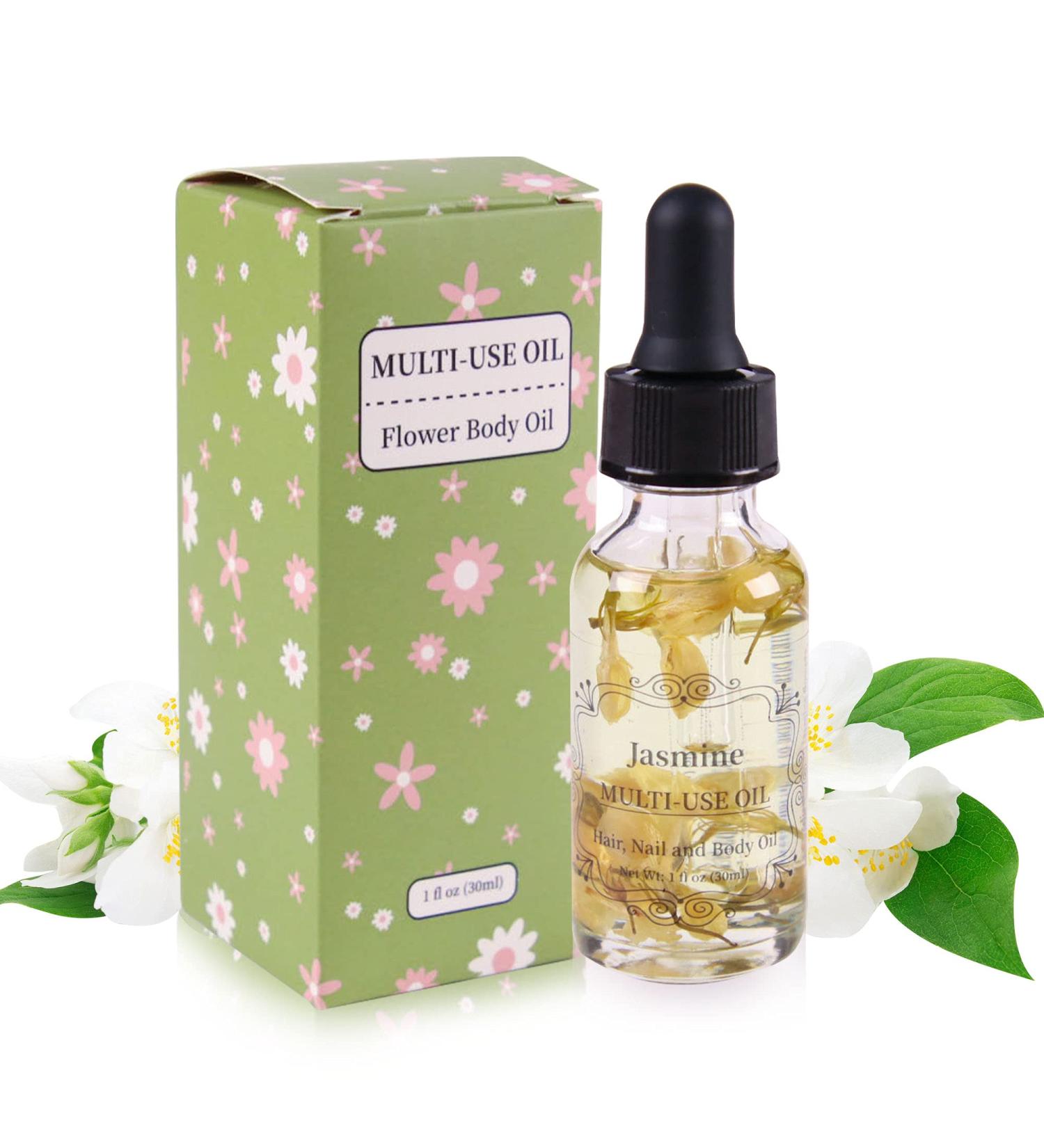 Organic Jasmine Multi-Use Oil 30ml for Skin, Hair, Body, and Nails - 1 Fl Oz (Pack of 1) - Buy Online on GoSupps.com