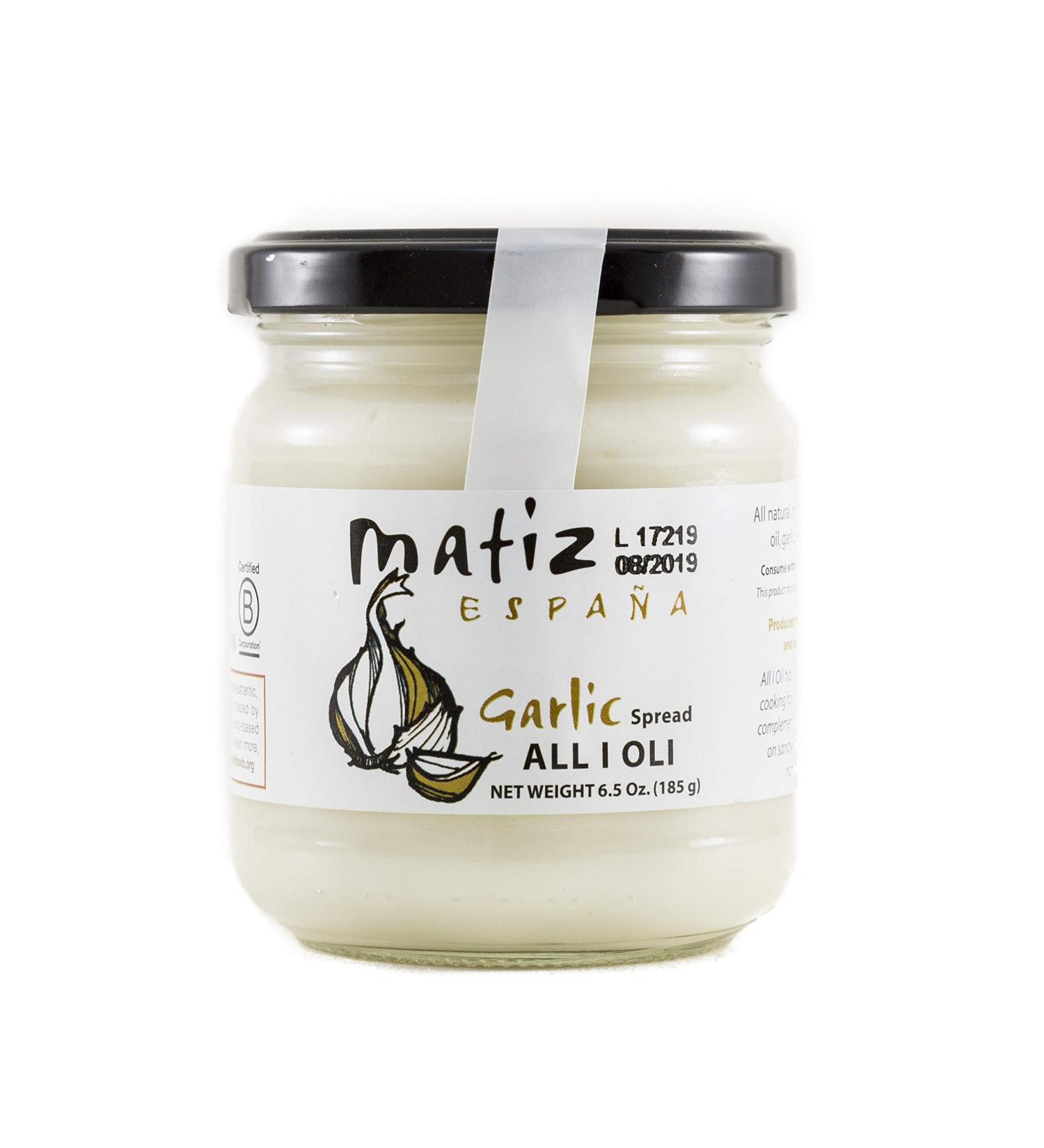 Matiz All i Oli Garlic Spread 6.5 oz - Rich & Creamy Spanish Aioli - Buy Online on GoSupps.com