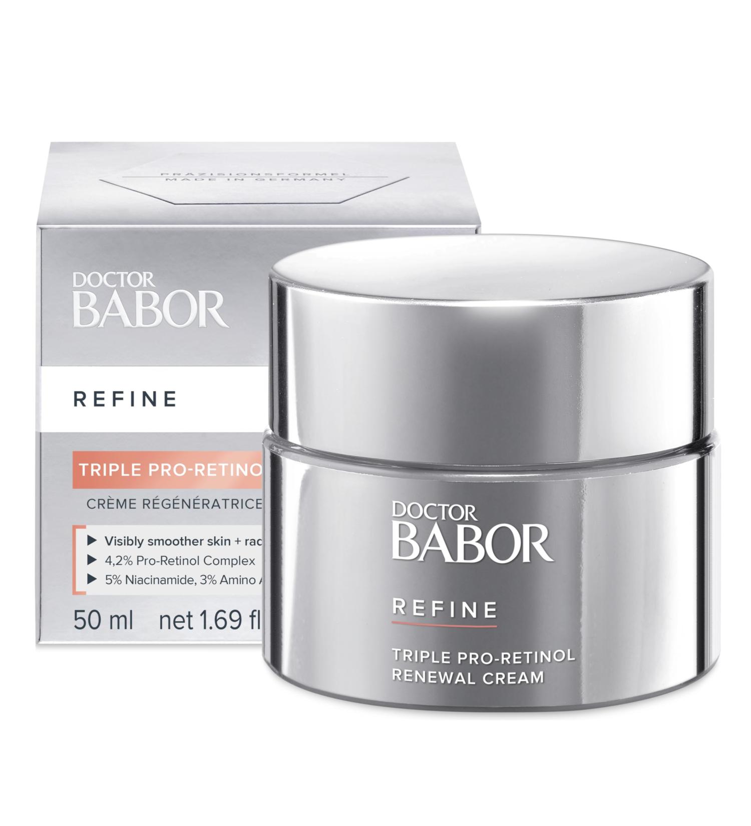 Buy BABOR DOCTOR Refine Triple Pro-Retinol Renewal Cream - Anti-Aging Firming Cream with Retinol & Bakuchiol for Smooth Plump Skin | 1.69 oz - Ships Internationally - Buy Online on GoSupps.com