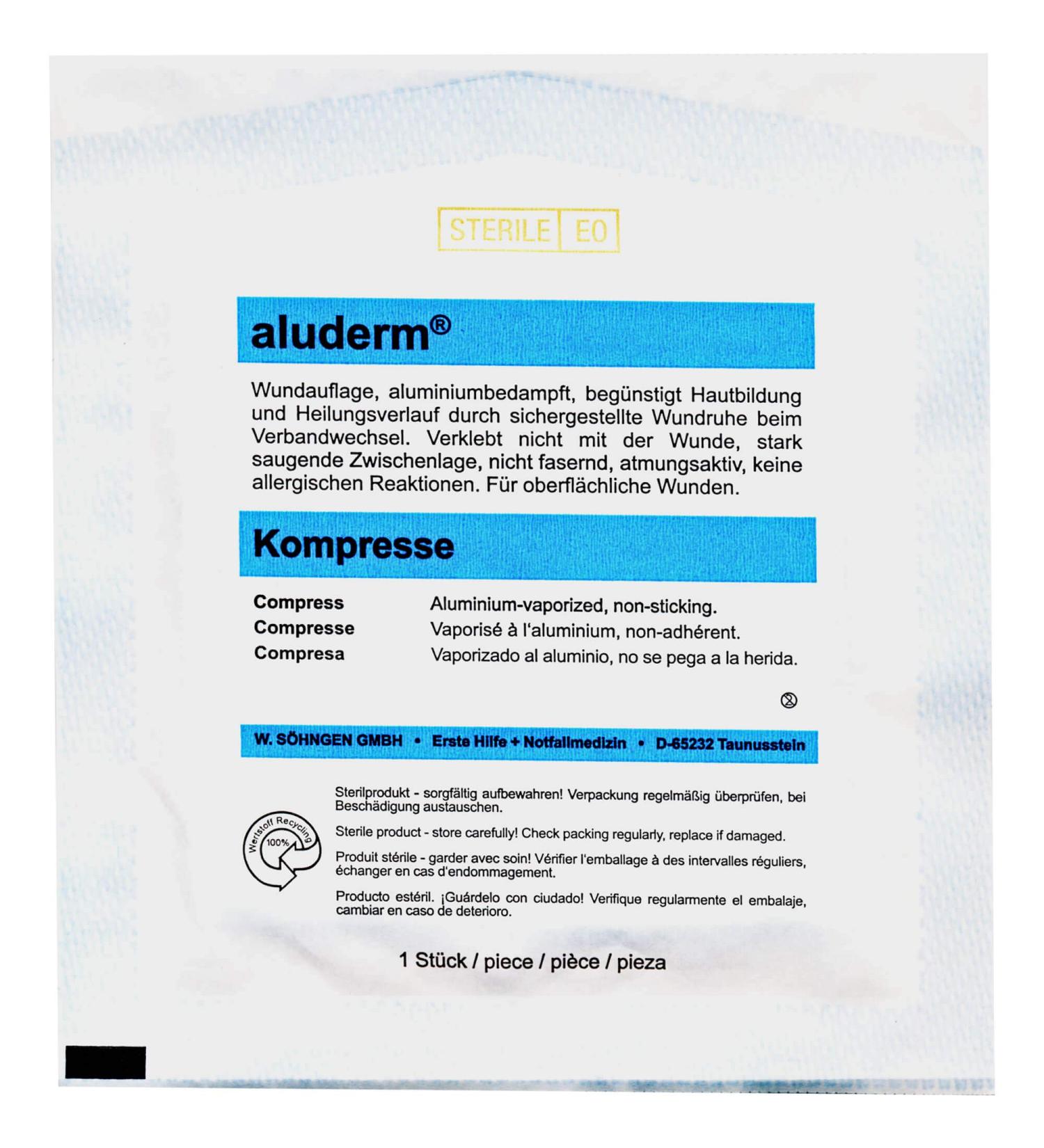 Aluderm compresses 10x15 cm