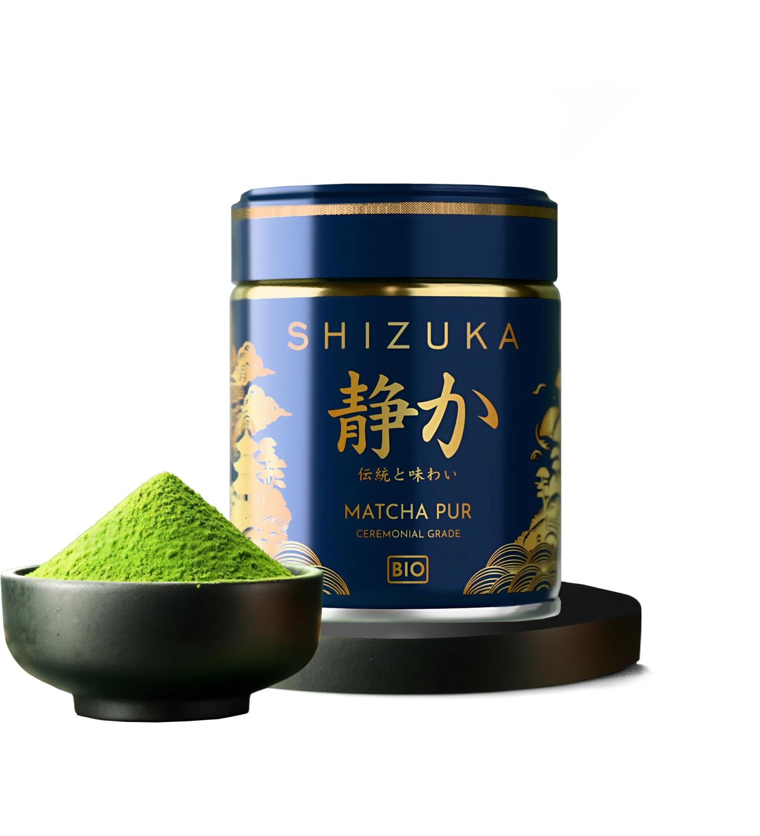Matcha | The Matcha | Matcha Ceremonie | Ceremonial Bio 100% Naturel | Faible Amertume | Riche En Antioxydants | Th Matcha Premium Ceremonial | Shizuka Matcha En Poudre - Buy Online on GoSupps.com