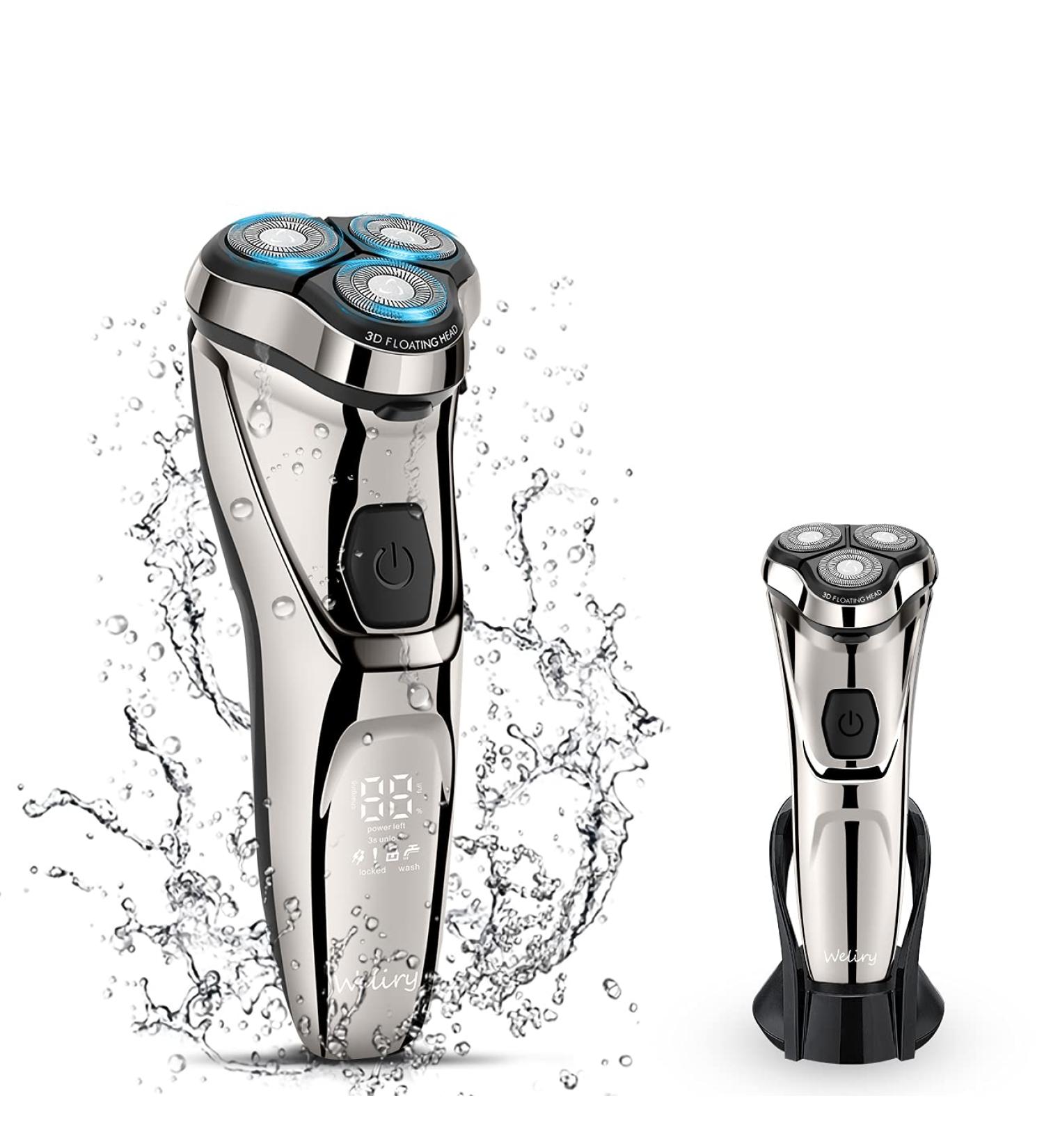 Buy Electric Razor for Men - Waterproof Cordless Electric Shaver with Pop-up Trimmer - Wet & Dry Use - Buy Online on GoSupps.com