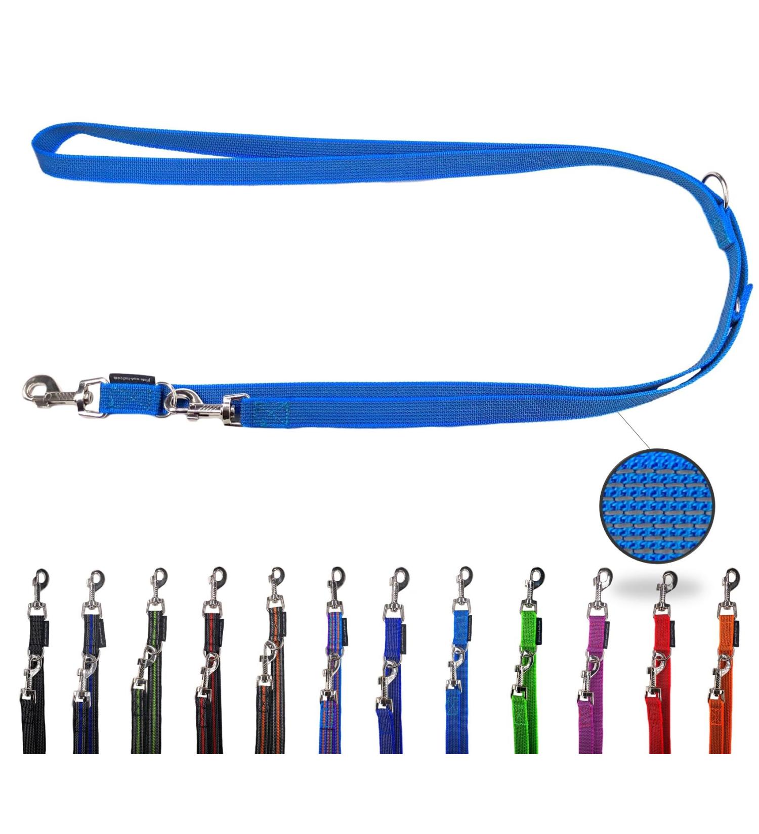 Premium Adjustable Dog Linen Leash for Medium & Large Dogs - 2.80m Light Blue | Durable & Stylish - Buy Online on GoSupps.com