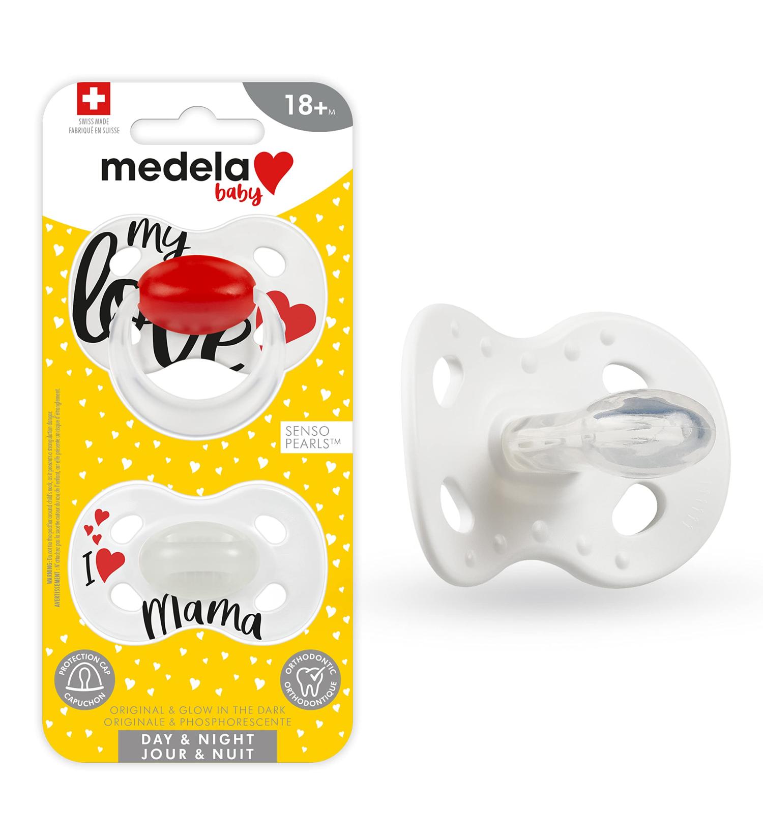 Medela Glow in The Dark Baby Pacifier 2-Pack | 18+ Months | BPA-Free | Natural Suckling Support - Buy Online on GoSupps.com