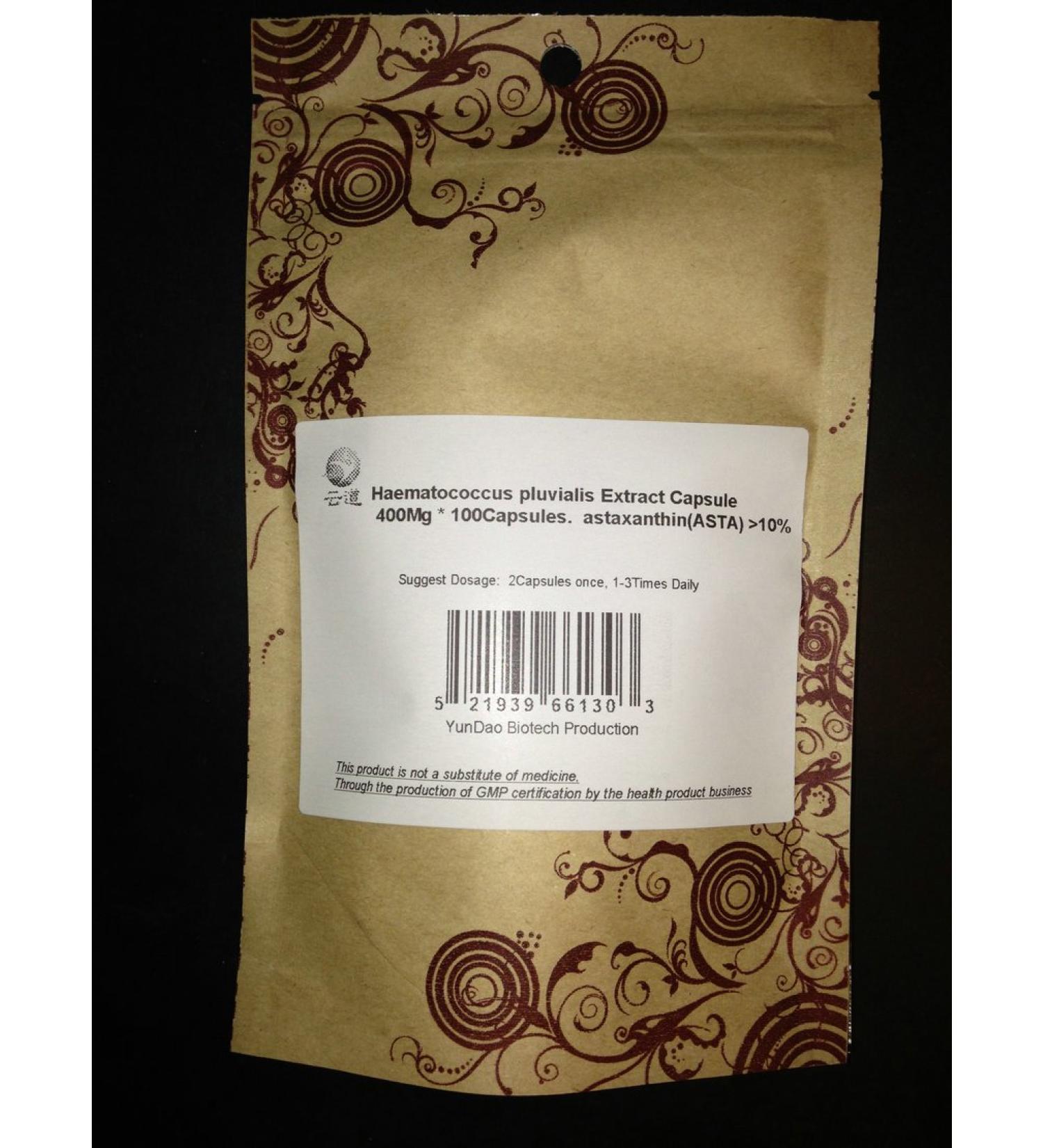 WonderLand Herbs Pure Haematococcus pluvialis Extract Capsule 400Mg * 100 Capsules astaxanthin (ASTA) 5% The Strongest antioxidants Supplement Free Radical scavenging - Buy Online on GoSupps.com