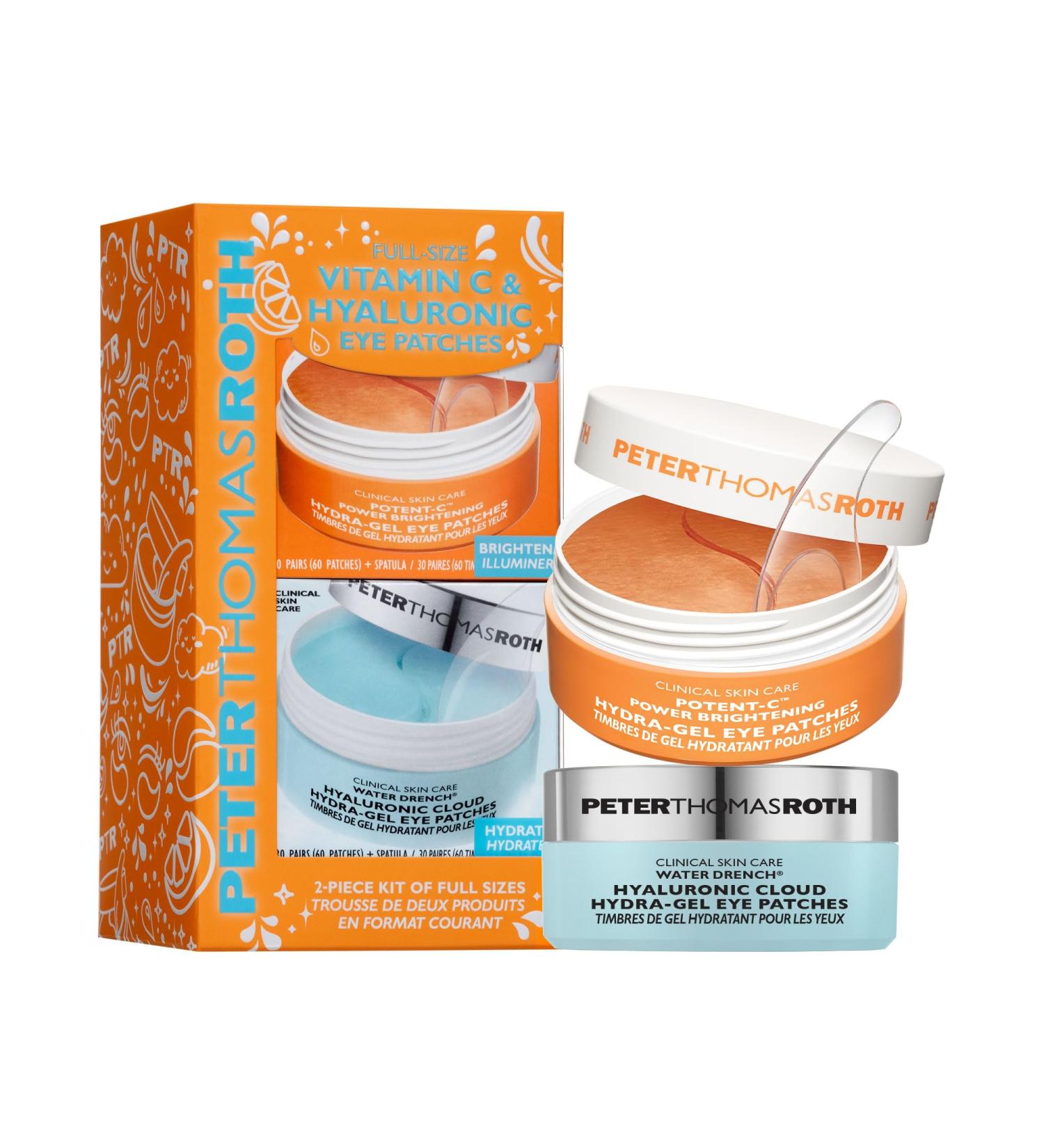 Peter Thomas Roth | Full-Size Vitamin C & Hyaluronic Eye Patches 2-Piece Kit 1 Count (Pack of 2) Clear - Buy Online on GoSupps.com