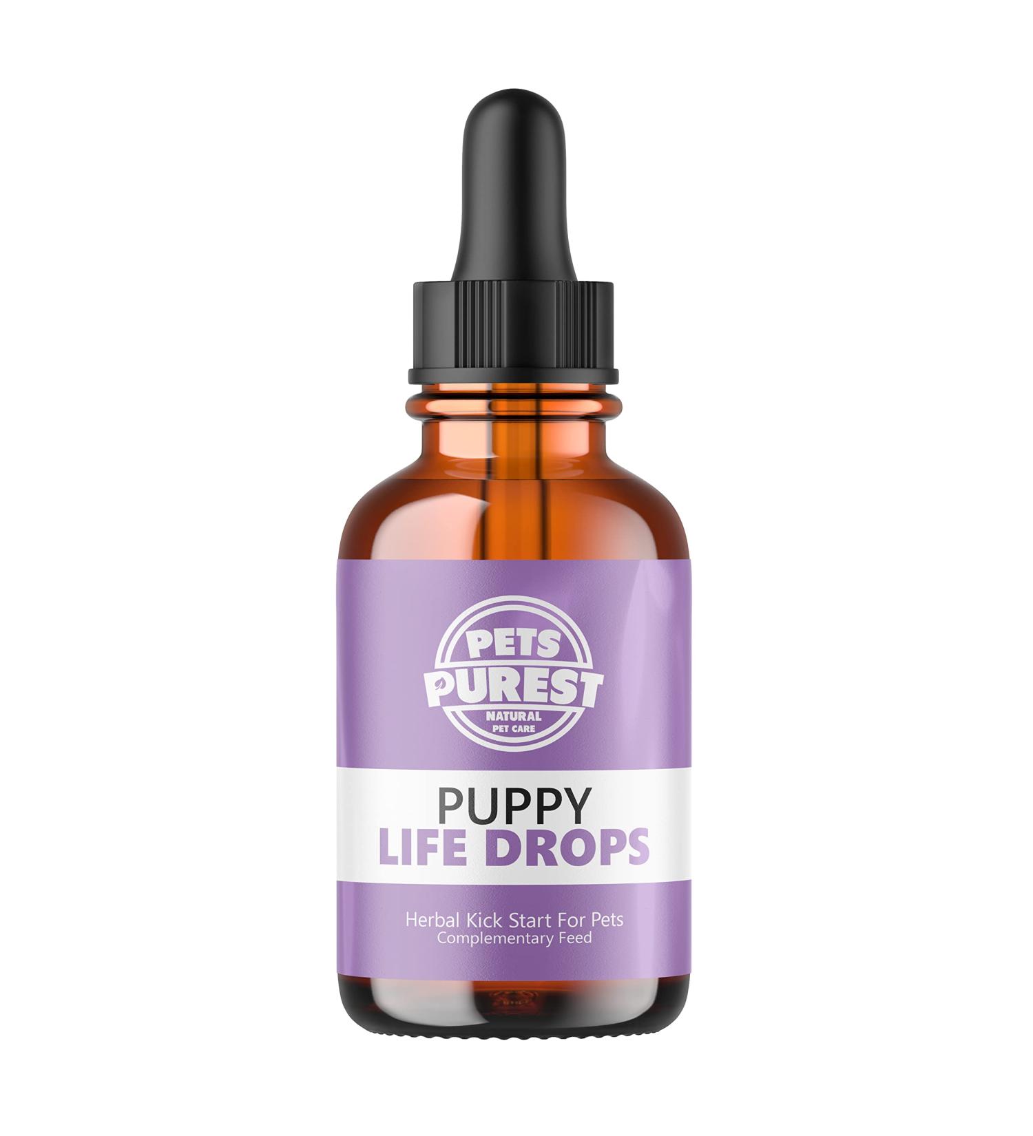 Pets Purest Life Drops for Puppies 10ml - Natural Puppy Gut Health & Energy Booster for Organ Development & Digestive Support - Buy Online on GoSupps.com