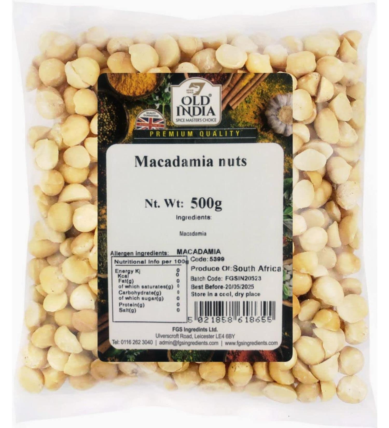 Old India Macadamia Nuts 500g