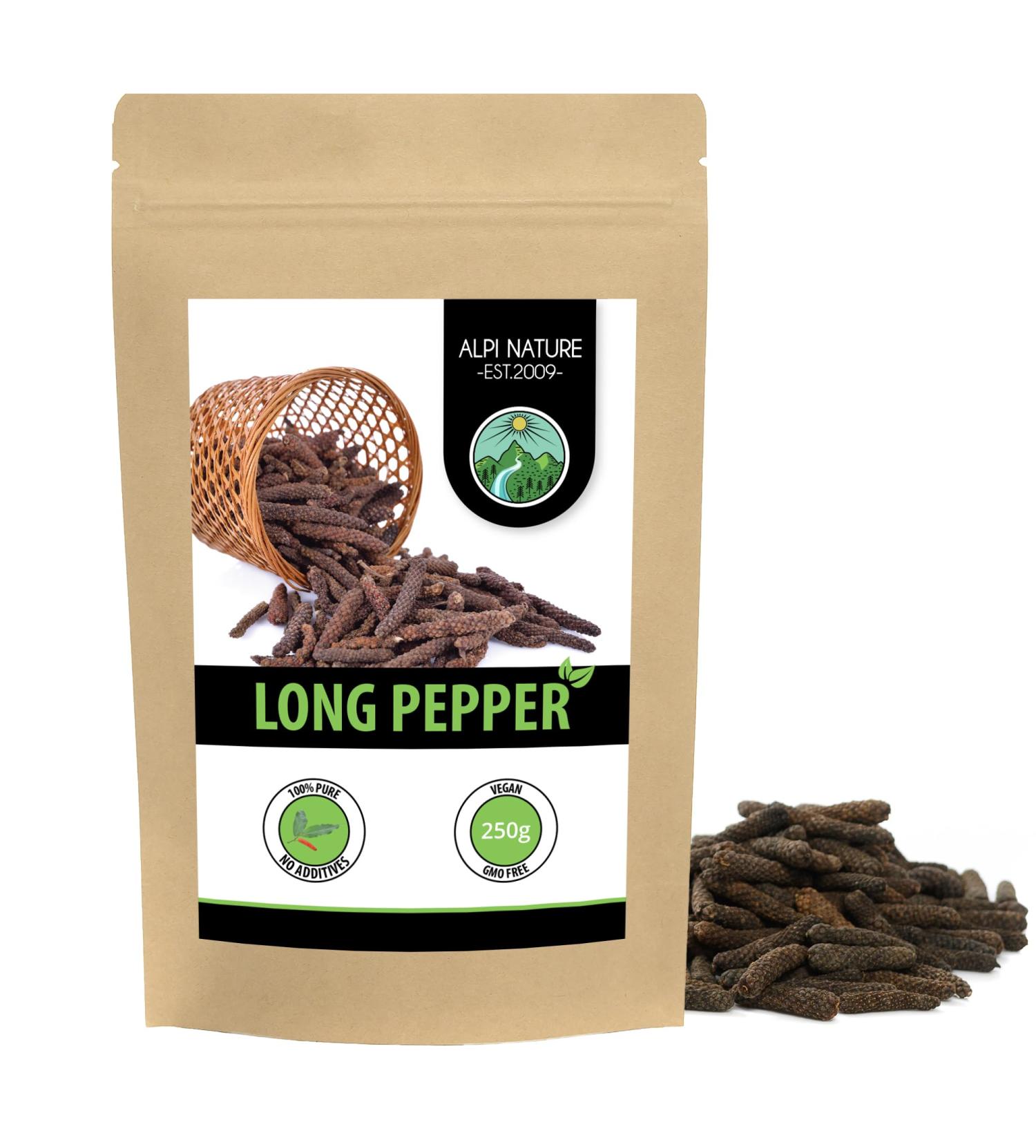 250g Organic Long Pepper Sticks - 100% Natural & Additive-Free | Vegan-Friendly - Buy Online on GoSupps.com