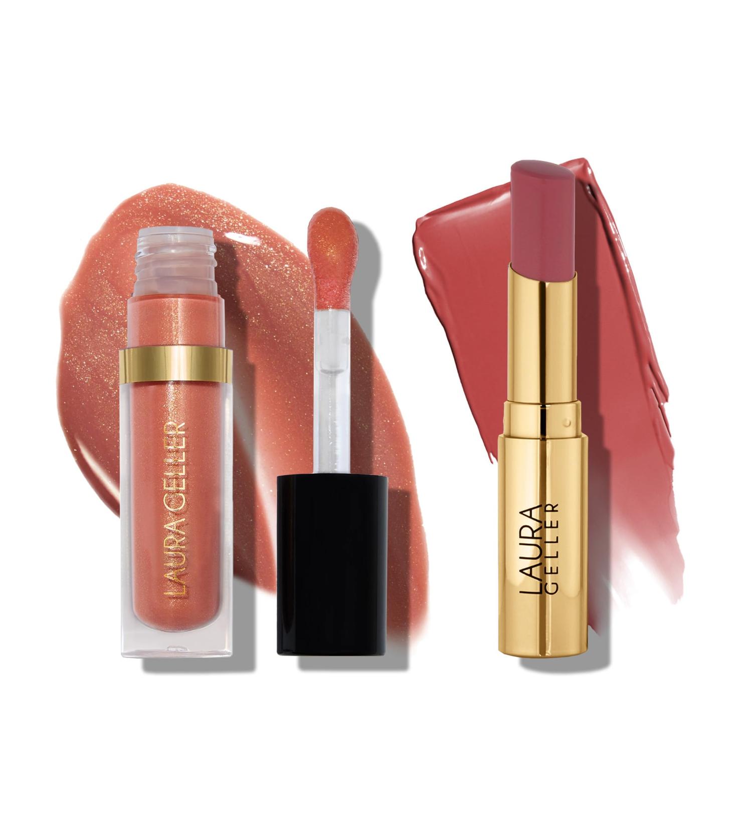LAURA GELLER NEW YORK Jelly Balm Duo - Tinted Lip Balm Figger Than Life + Nourishing Lip Oil Serum Pink Out Loud - Buy Online on GoSupps.com