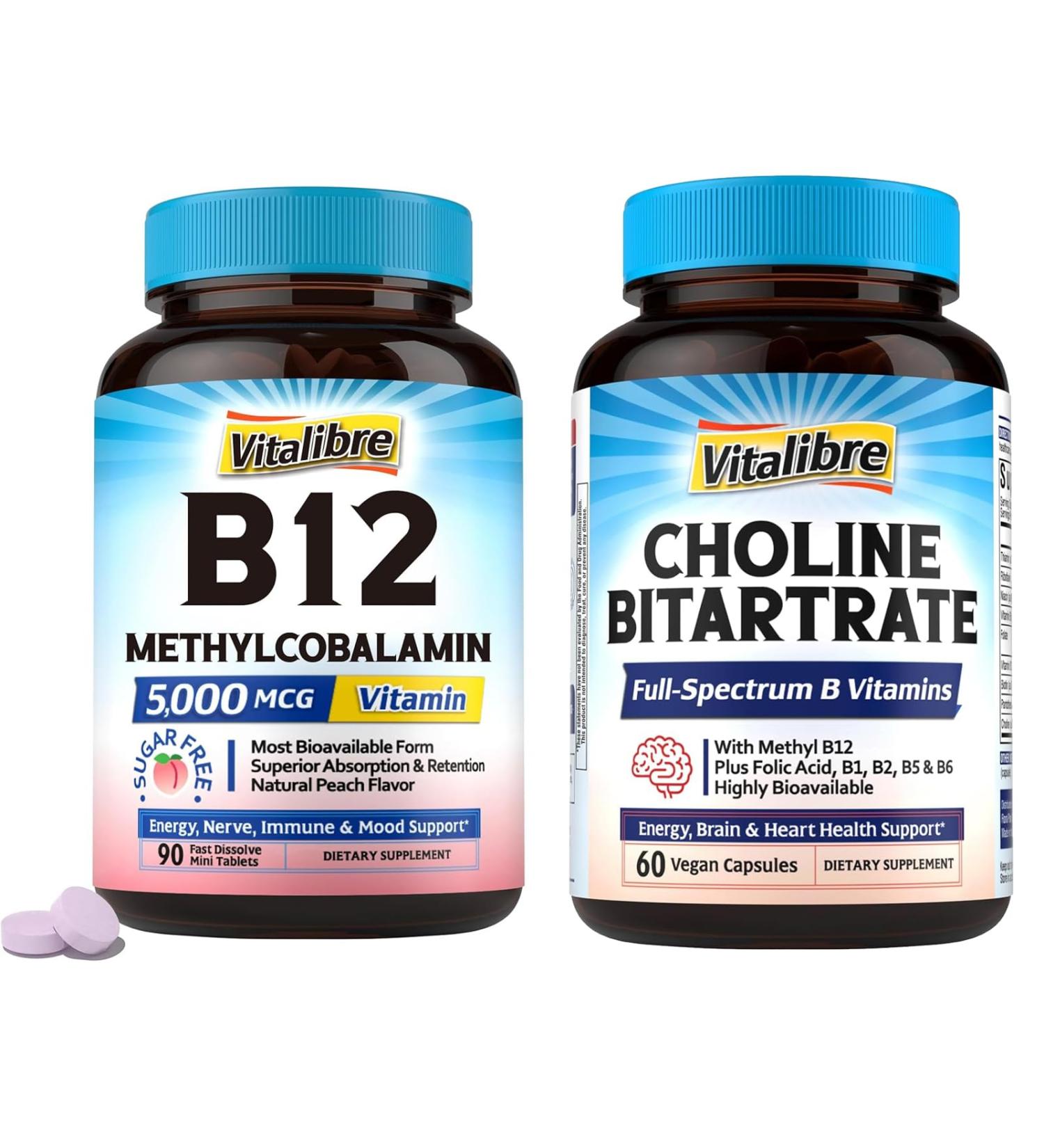 B12 and Choline Bitartrate Supplements - Buy Online on GoSupps.com