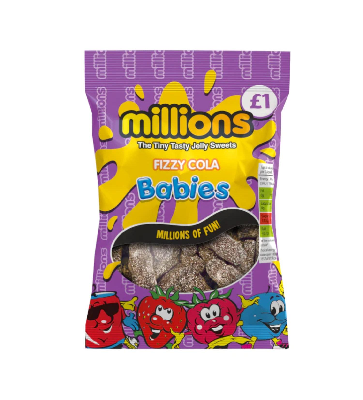 Millions Fizzy Cola Babies (12 x 120g)