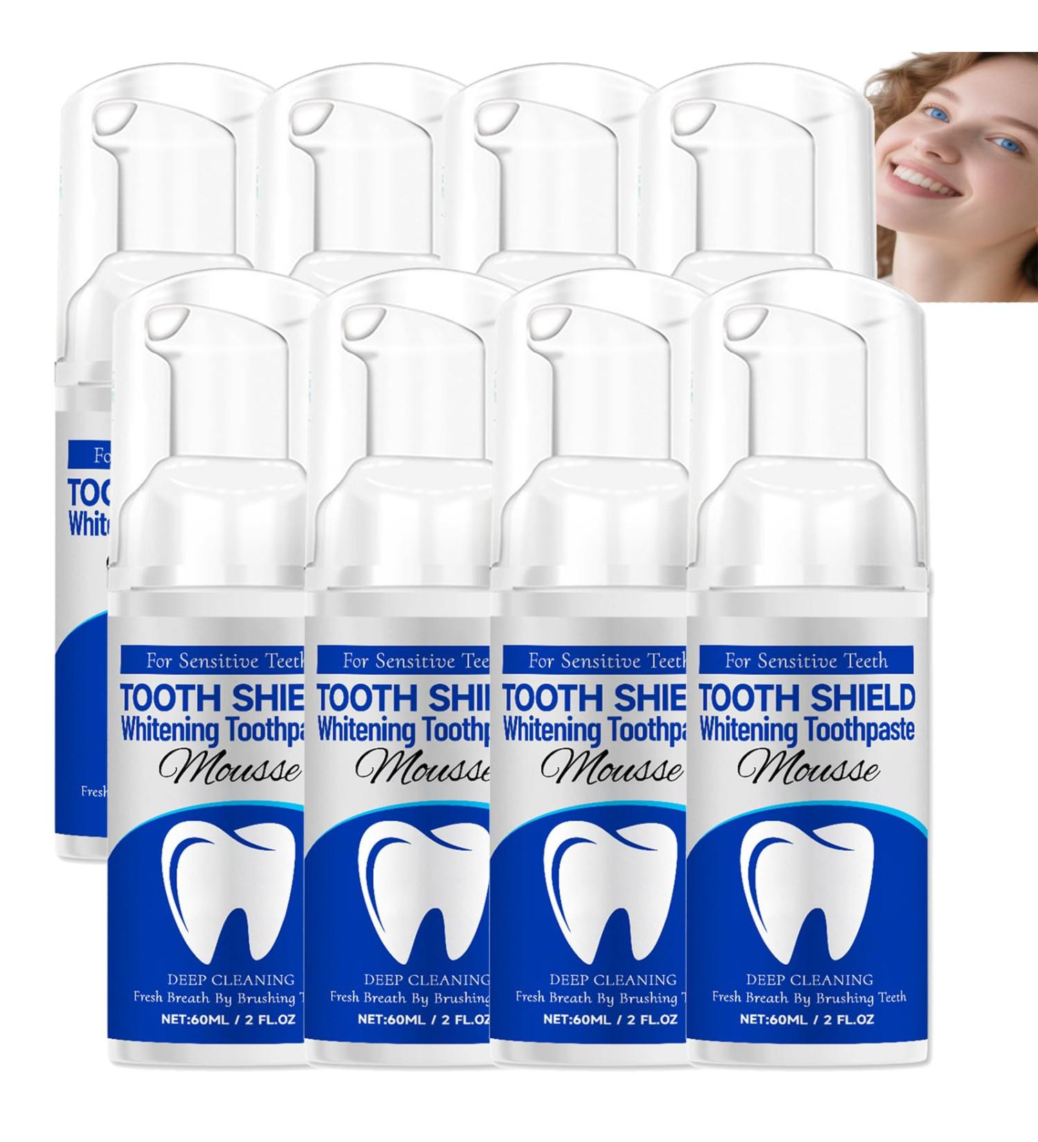Dentifrice blanchissant mousse dents sensibles mousse ultra-fine nettoyant profondeur gencives haleine rafra chissante mou/sse nettoyante profondeur dentifrice mou/sse blanchissantes dents (8pcs) - Buy Online on GoSupps.com