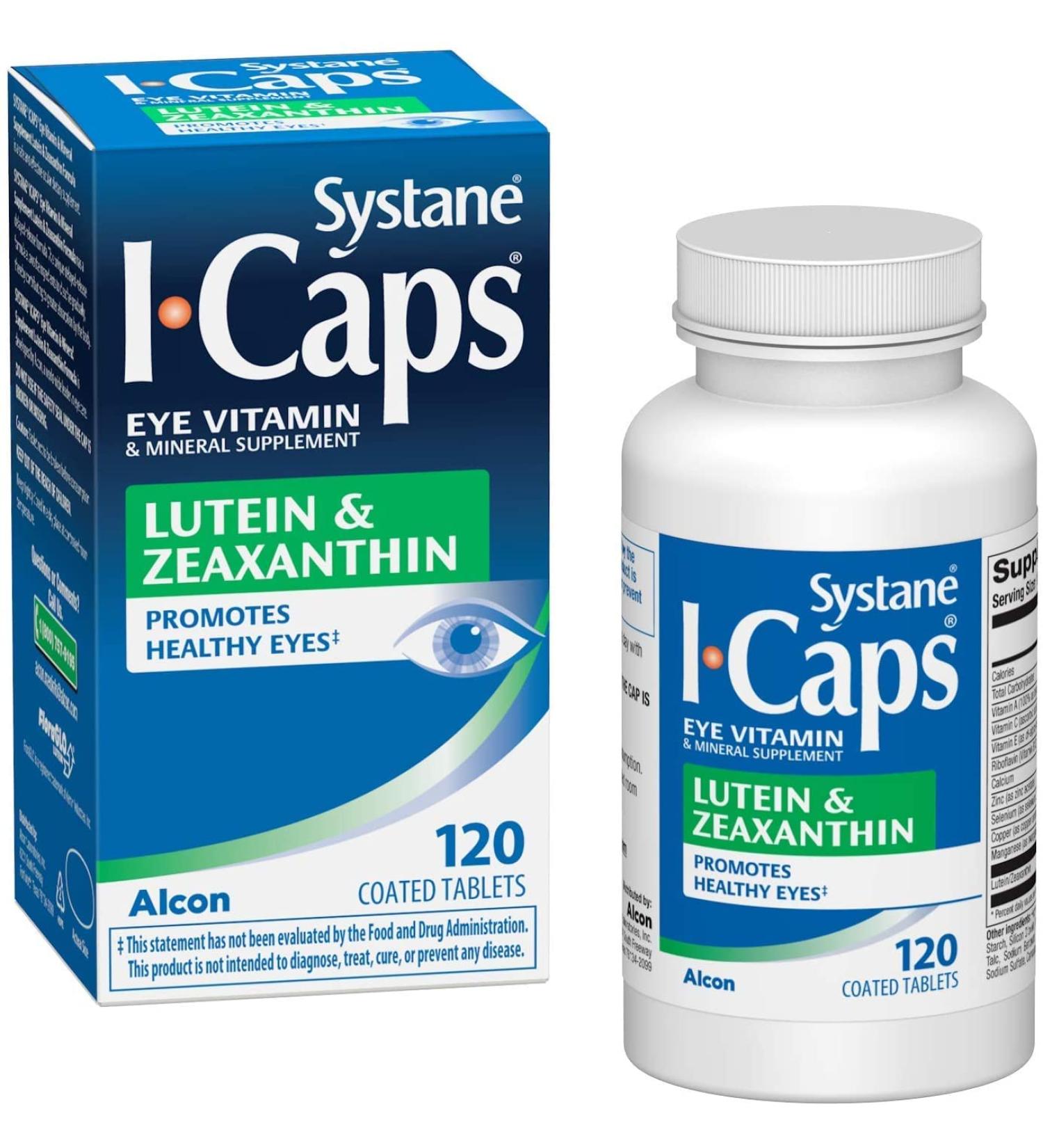 Icaps Lutein and Zeaxanthin Formula - 120 Tablets | Vision Support Supplement - Buy Online on GoSupps.com