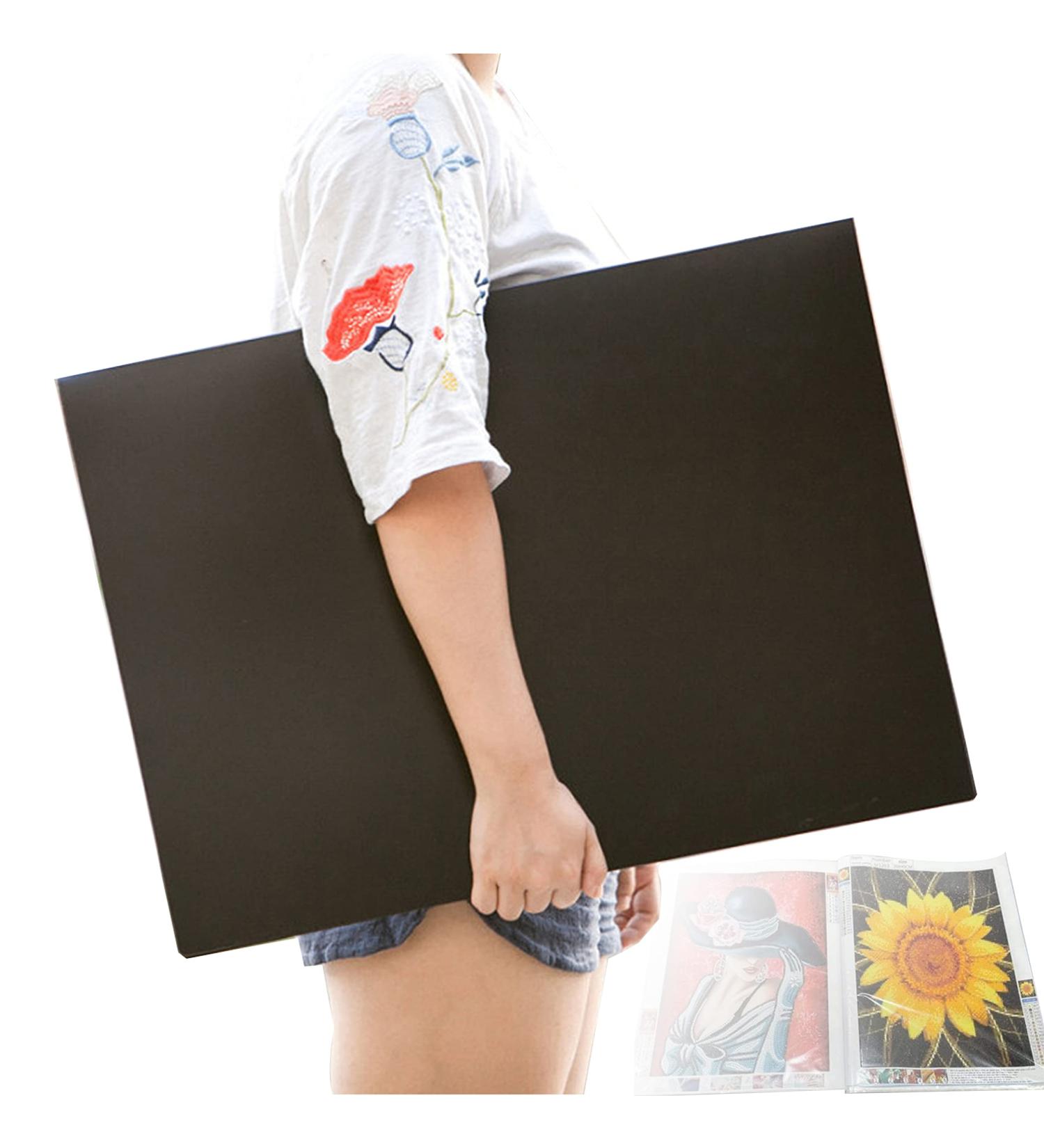 MOTEERLLU A2 30 Page Diamond Painting Storage Book Diamond Art Kit Storage Container with 30 Pocket Slevees Protectors 17x23 inches Portfolio Folder for Artwork (Black) - Buy Online on GoSupps.com