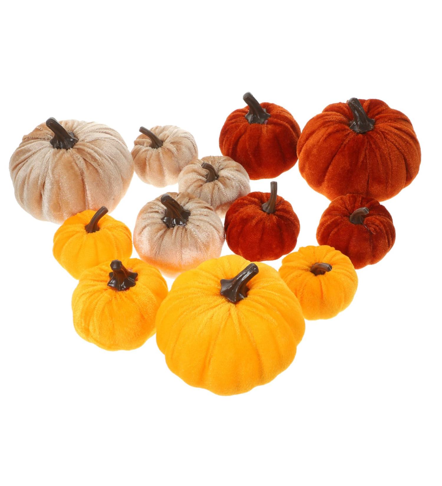 TOYANDONA 12pcs Decor Fall Pumpkin Ornament Small Pumpkins Halloween Pumpkins Thanksgiving Pumpkins Props Fall Pumpkin Model Artificial Pumpkins Pumpkin Prop Cloth Supplies Fake Pumpkin - Buy Online on GoSupps.com