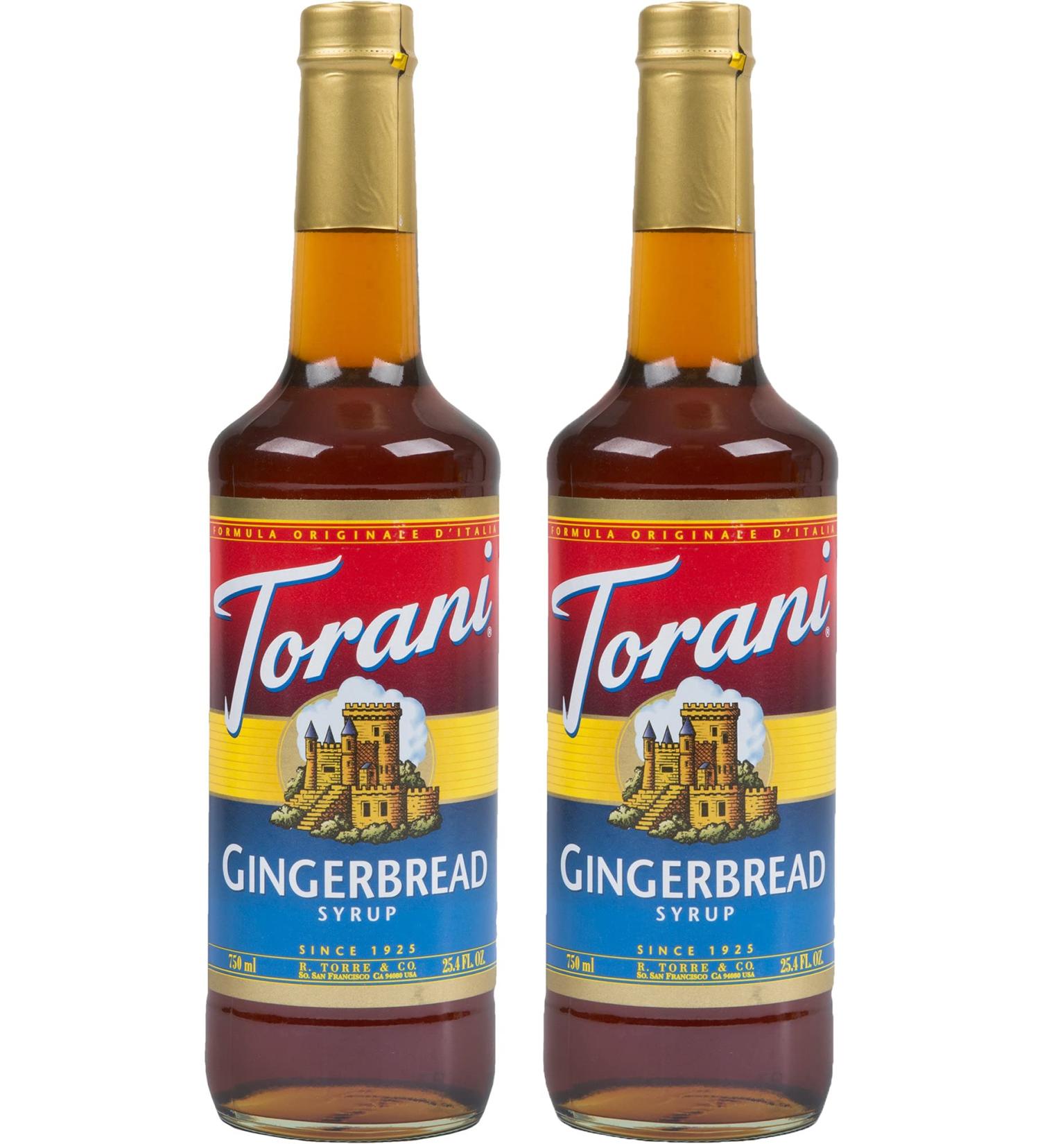 Torani Gingerbread Flavour Syrup 750ml bottle 2 Pack dark brown Gingerbread 750 ml (Pack of 2) - Buy Online on GoSupps.com