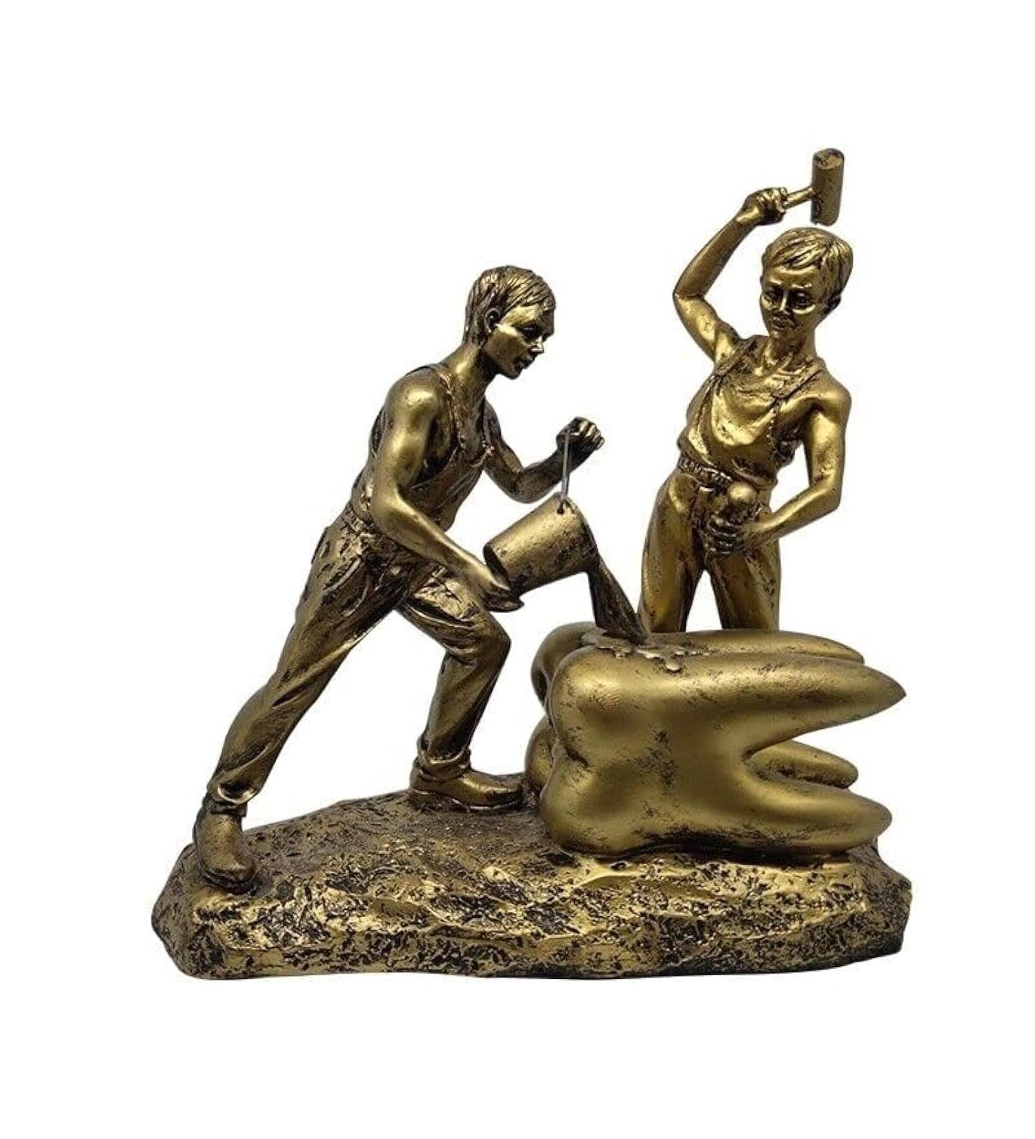 Funny Resin Dentist Statues Fixing Giant Tooth - Dental Office Desk Decor for Dentists Graduates & Teachers Cute Clinic Decoration (Copper) - Buy Online on GoSupps.com