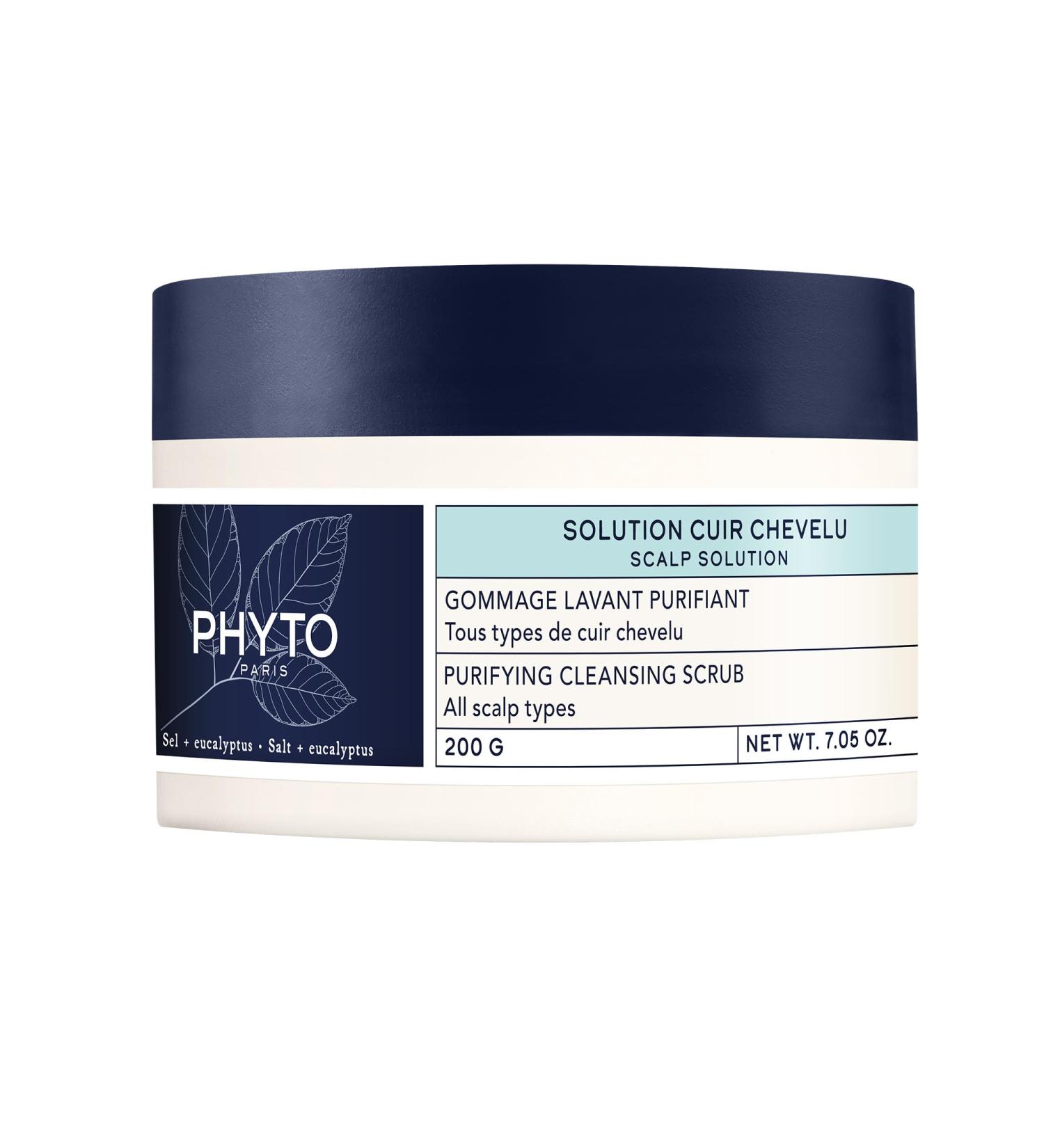 Phyto Paris - Solution Gommage Lavant Purifiant 200g Scrub Cuir Chevelu au sel marin et eucalyptus Purifie exfolie et r quilibre pour des cheveux l gers et brillants - Buy Online on GoSupps.com