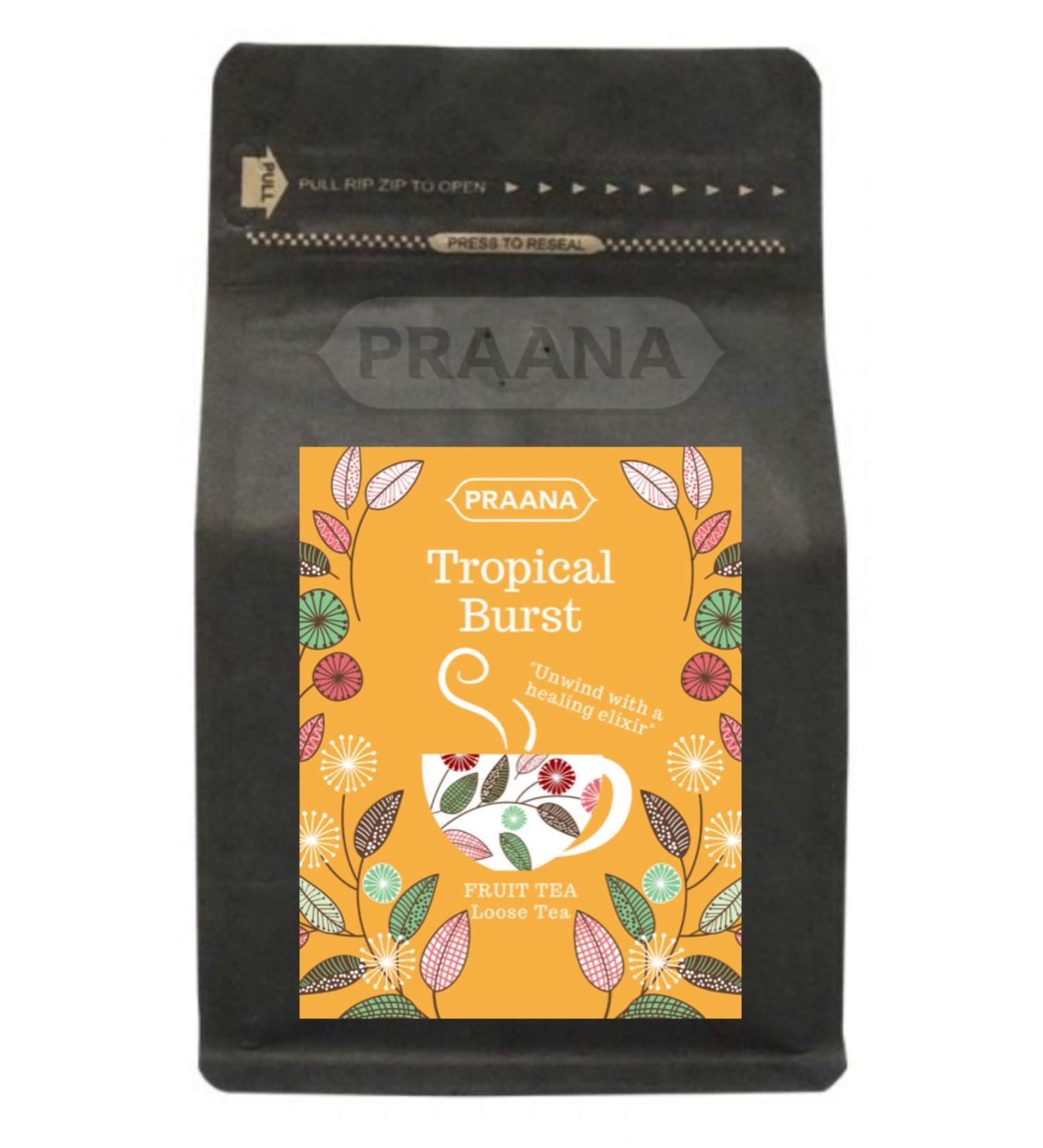 PRAANA TEA Tropical Burst Fruit Tea 100 g